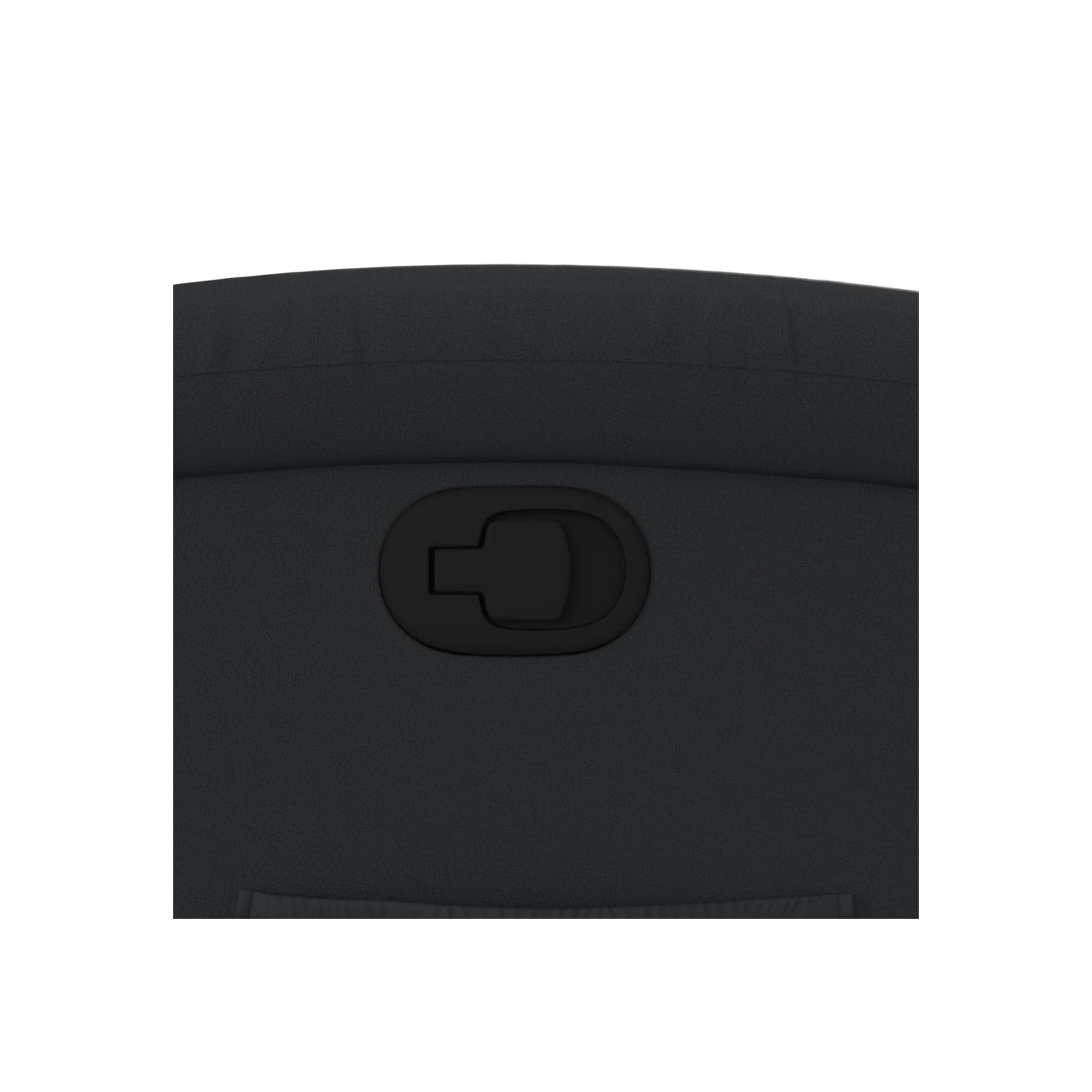 vidaXL Recliner Chair Black Real Leather