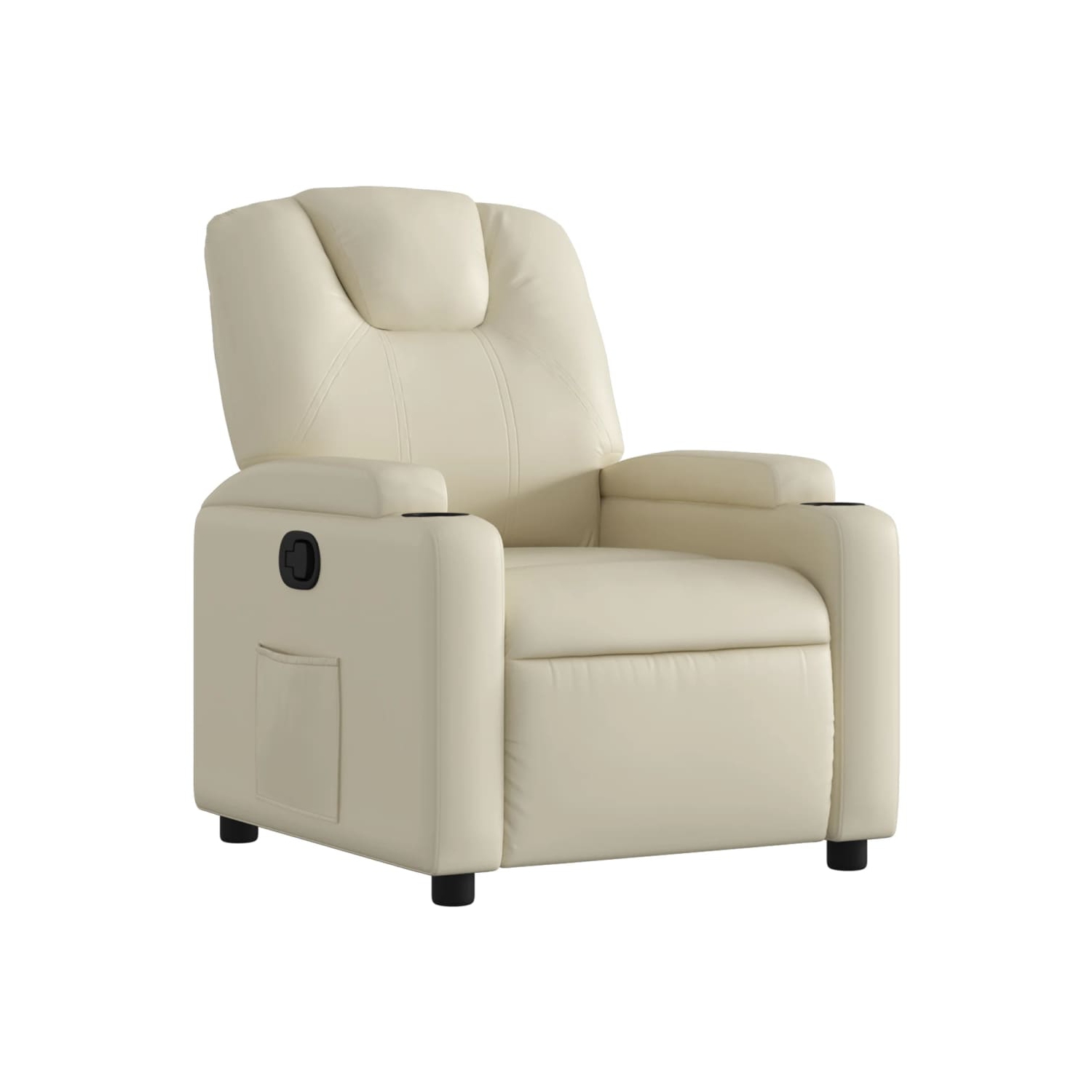 vidaXL Recliner Chair Cream Faux Leather