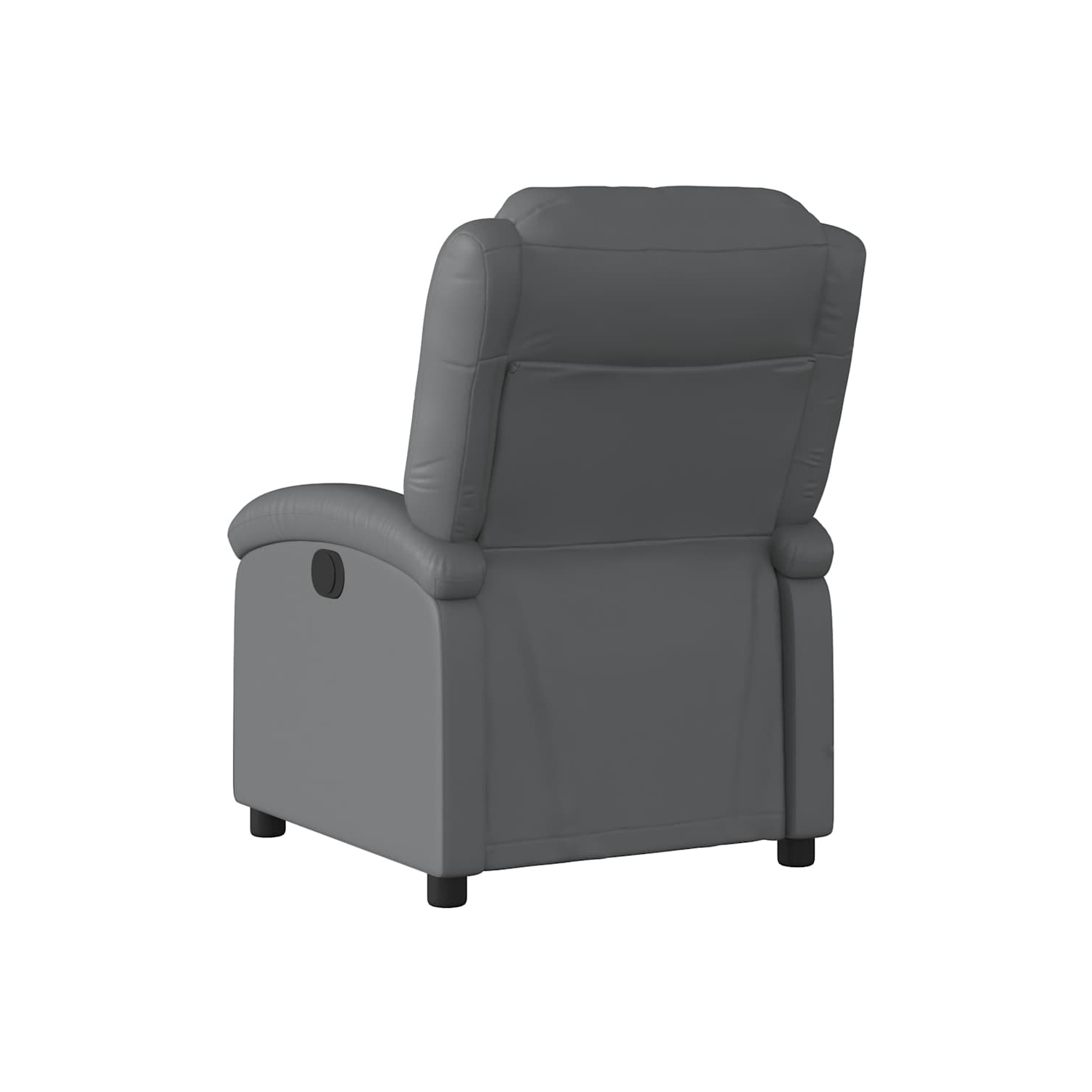 vidaXL Manual Recliner Chair, Adjustable Backrest/ Footrest, Gray Leather Reclining Sofa
