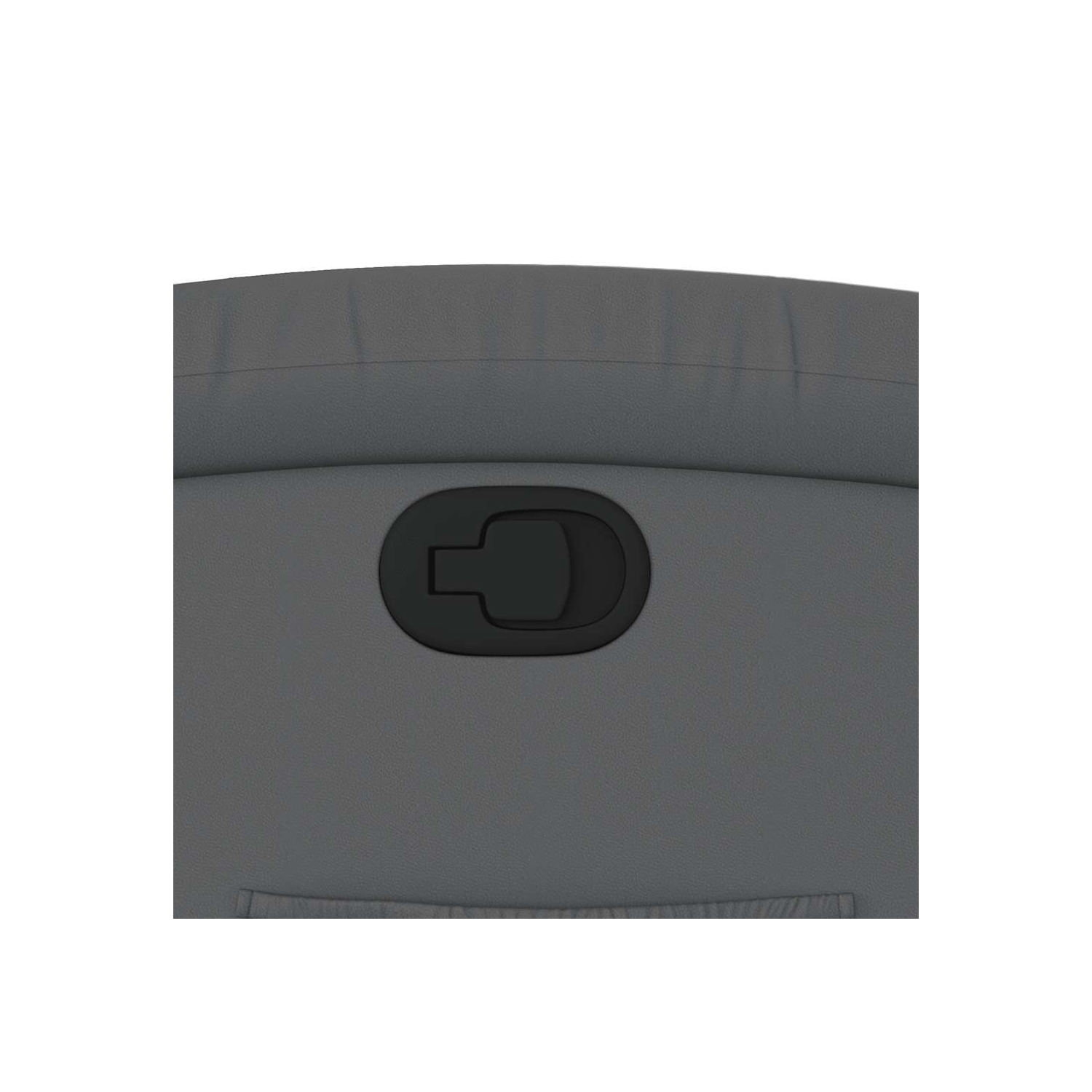 vidaXL Manual Recliner Chair, Adjustable Backrest/ Footrest, Gray Leather Reclining Sofa