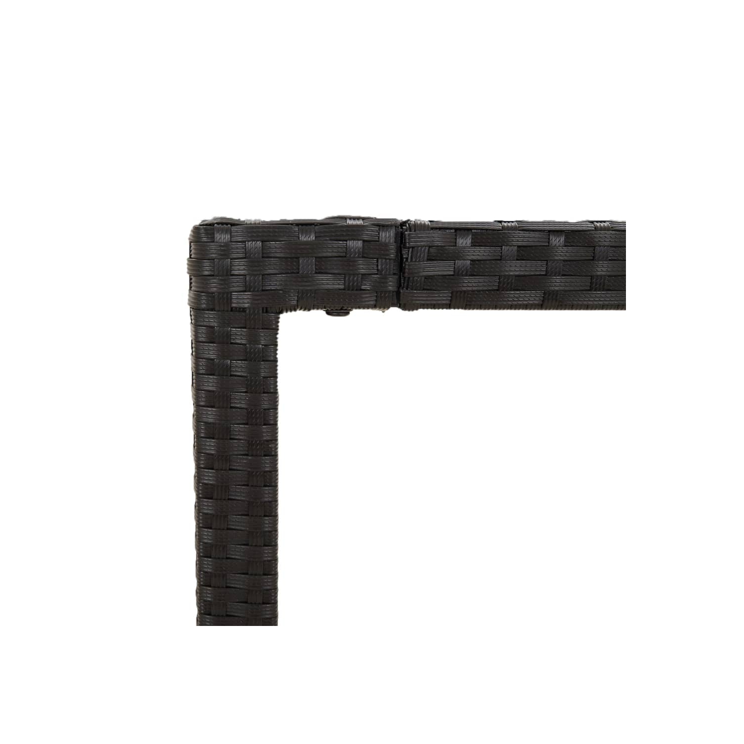 vidaXL 5 Piece Garden Dining Set with Cushions Black Poly Rattan