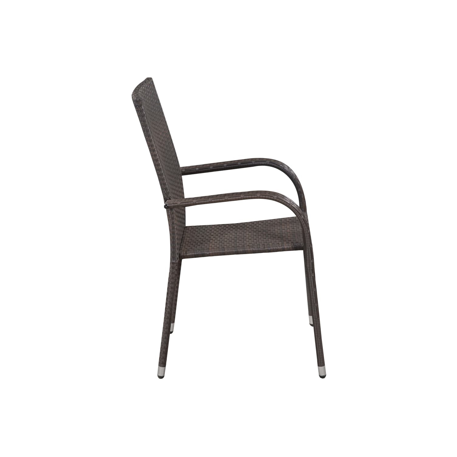 vidaXL 7 Piece Garden Dining Set Brown