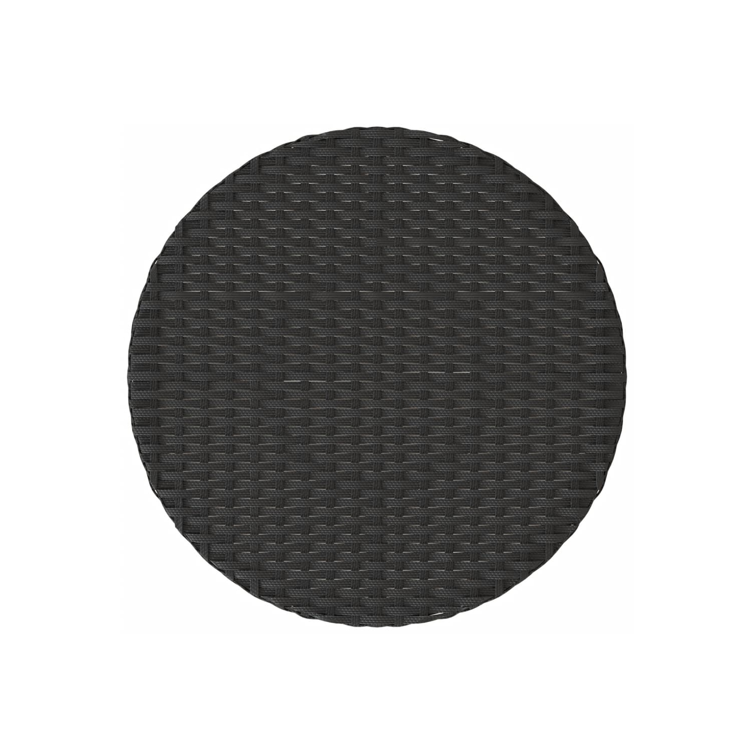 vidaXL 3 Piece Bistro Set with Cushions Black Poly Rattan