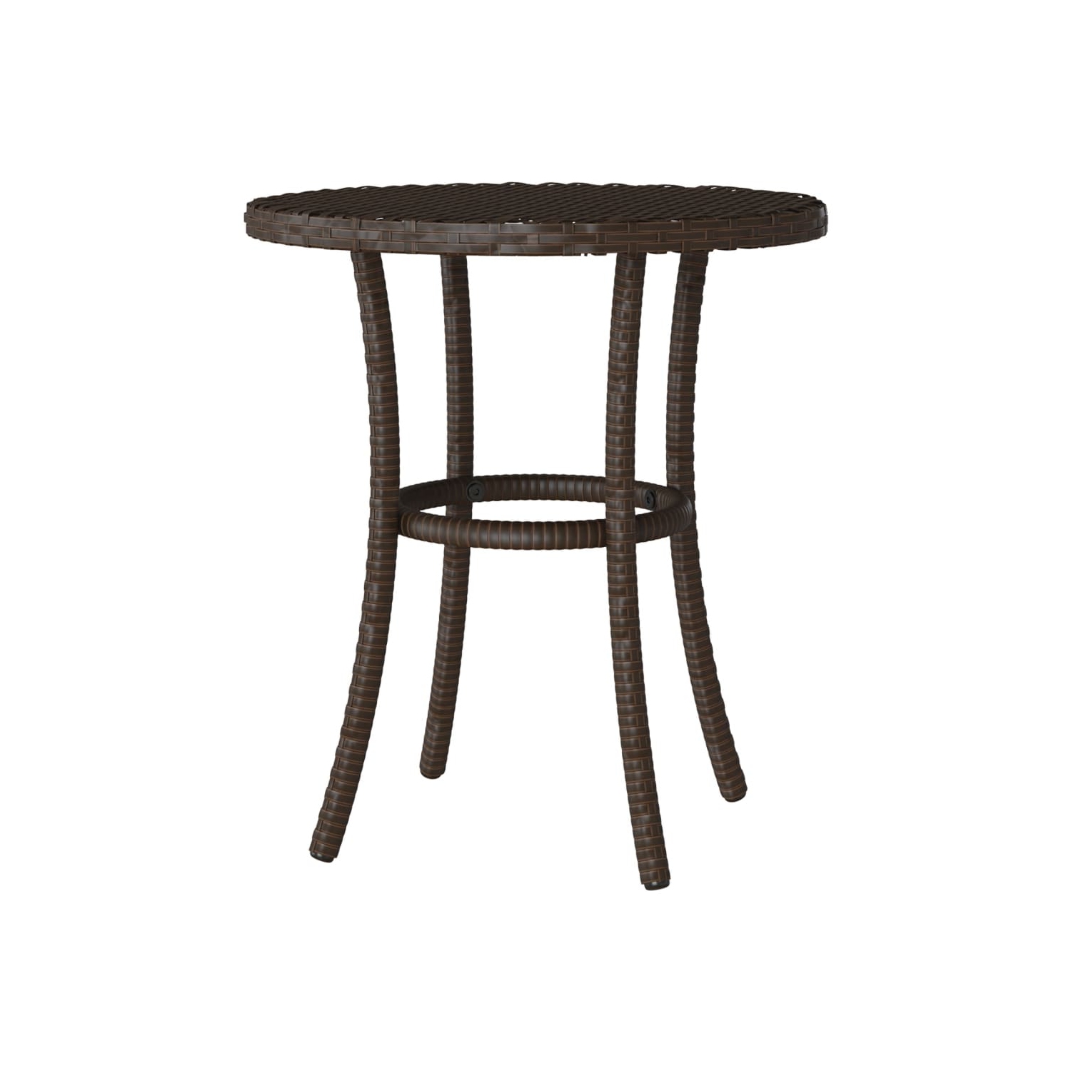 vidaXL 3 Piece Bistro Set with Cushions Brown Poly Rattan