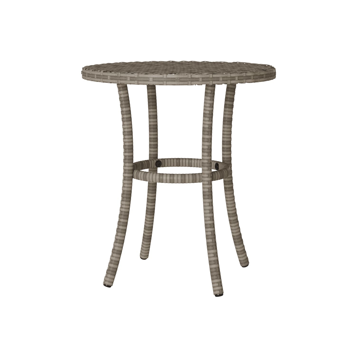 Ensemble bistro de 3 pièces avec coussins en rotin de polyester gris vidaXL