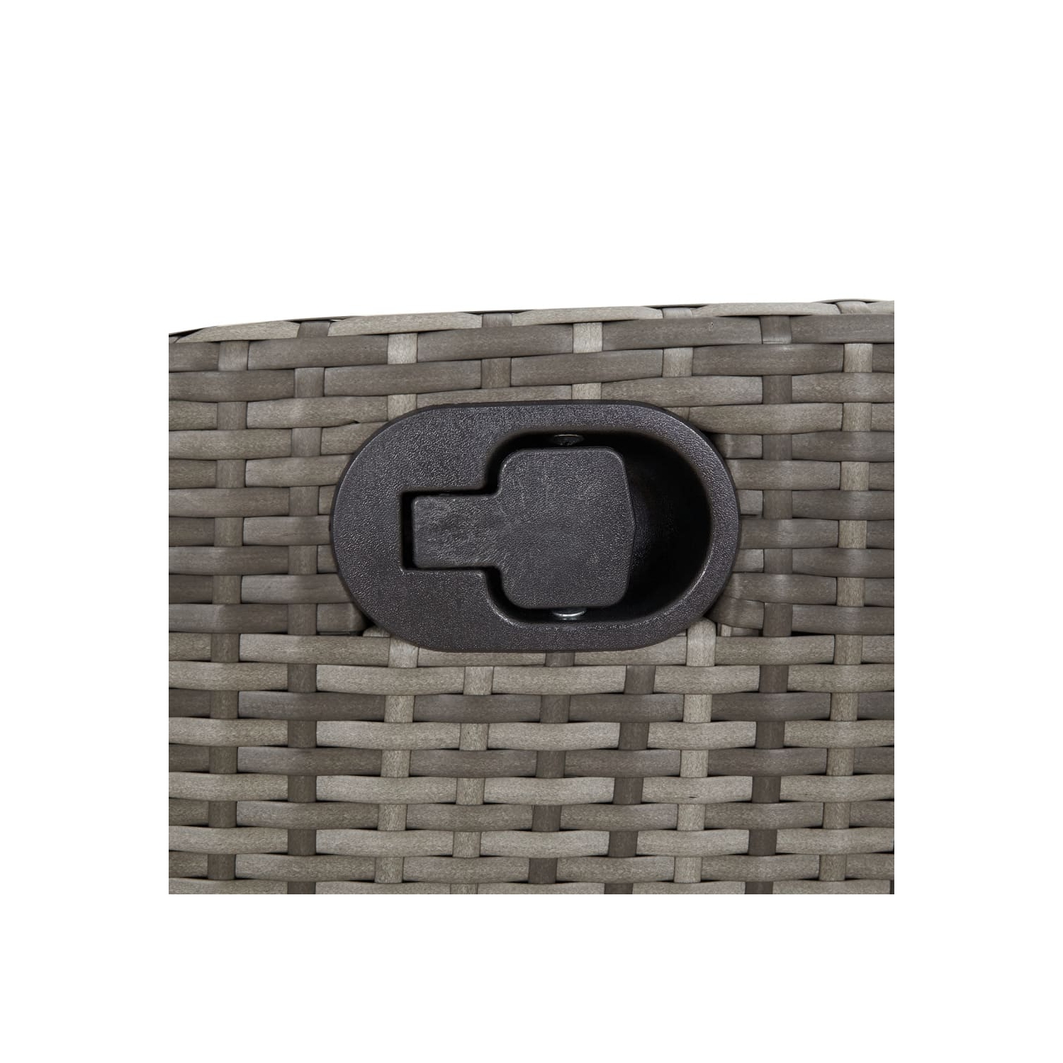 Ensemble bistro de 3 pièces avec coussins en rotin de polyester gris vidaXL