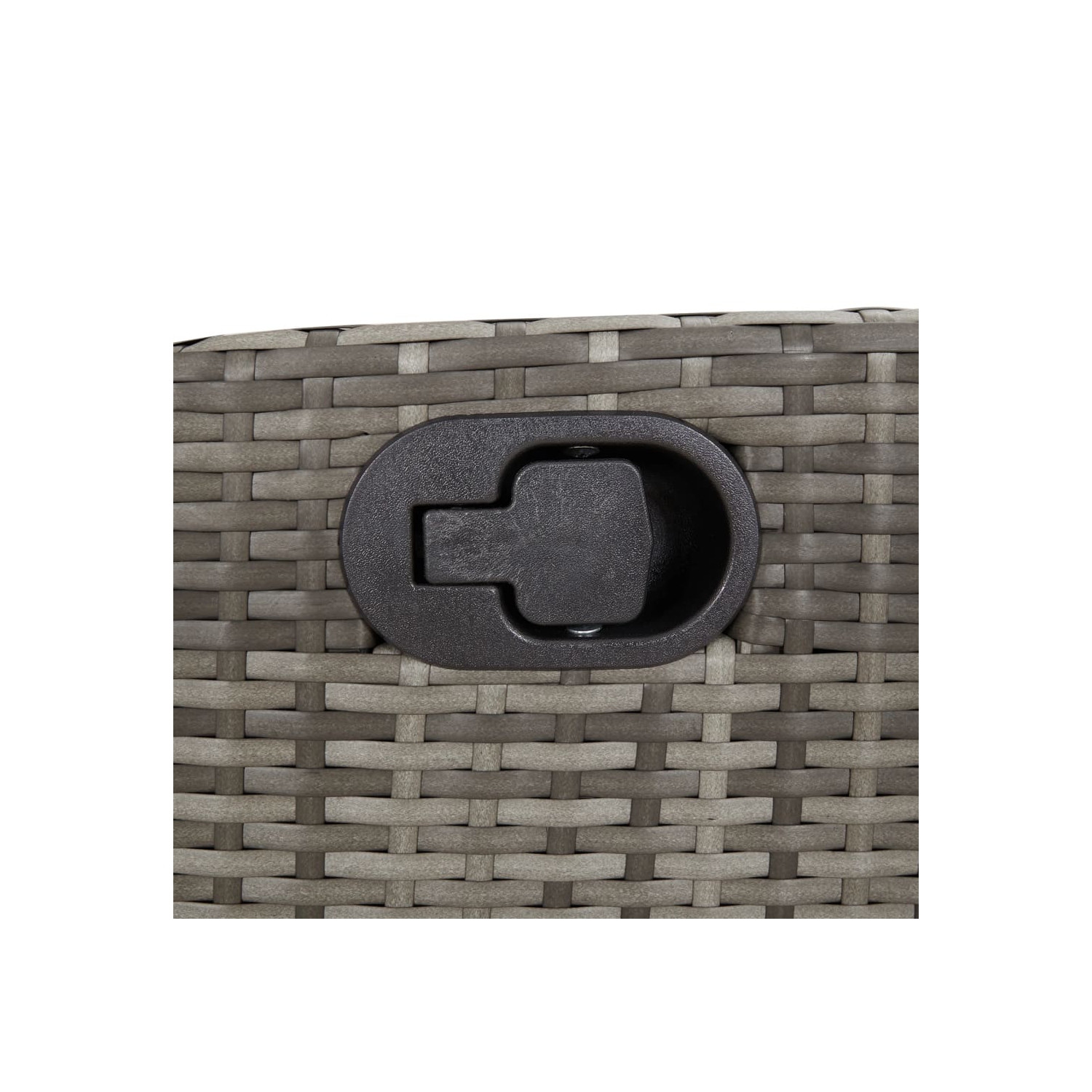 Ensemble bistro de 3 pièces avec coussins en rotin de polyester gris vidaXL