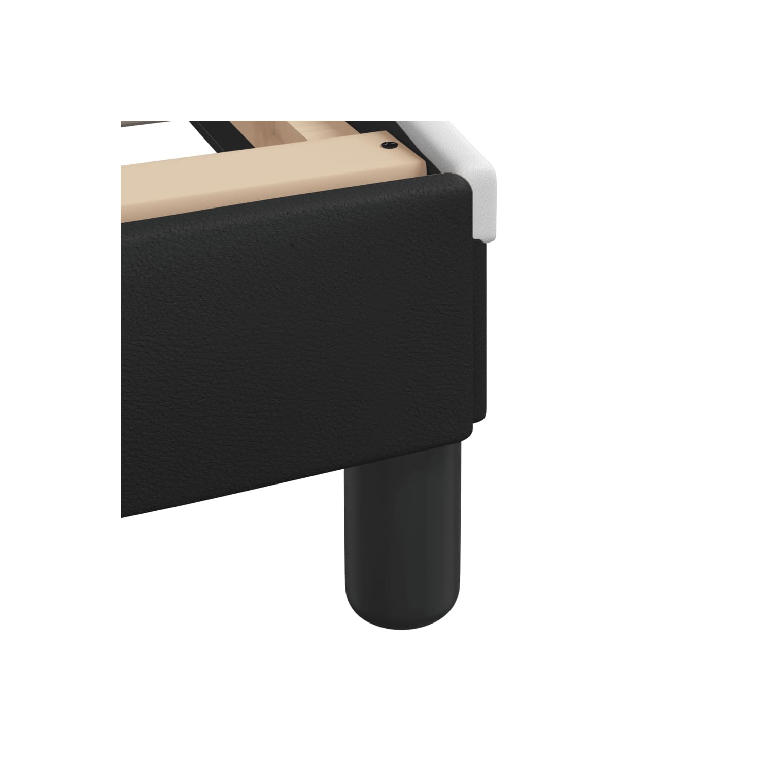 vidaXL Bed Frame "Dover" Black and White 152x203 cm Faux Leather