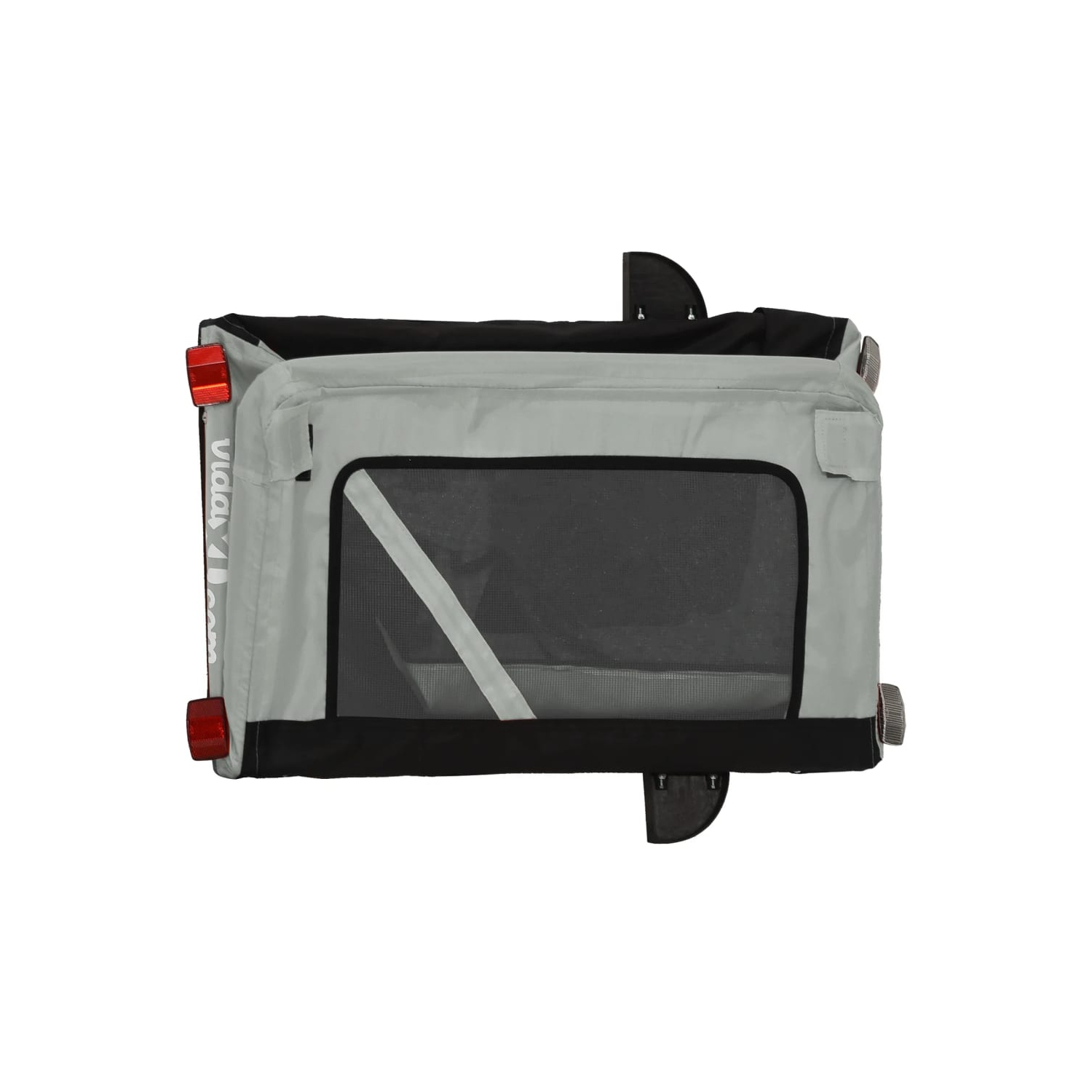 vidaXL Pet Bike Trailer Grey and Black Oxford Fabric and Iron