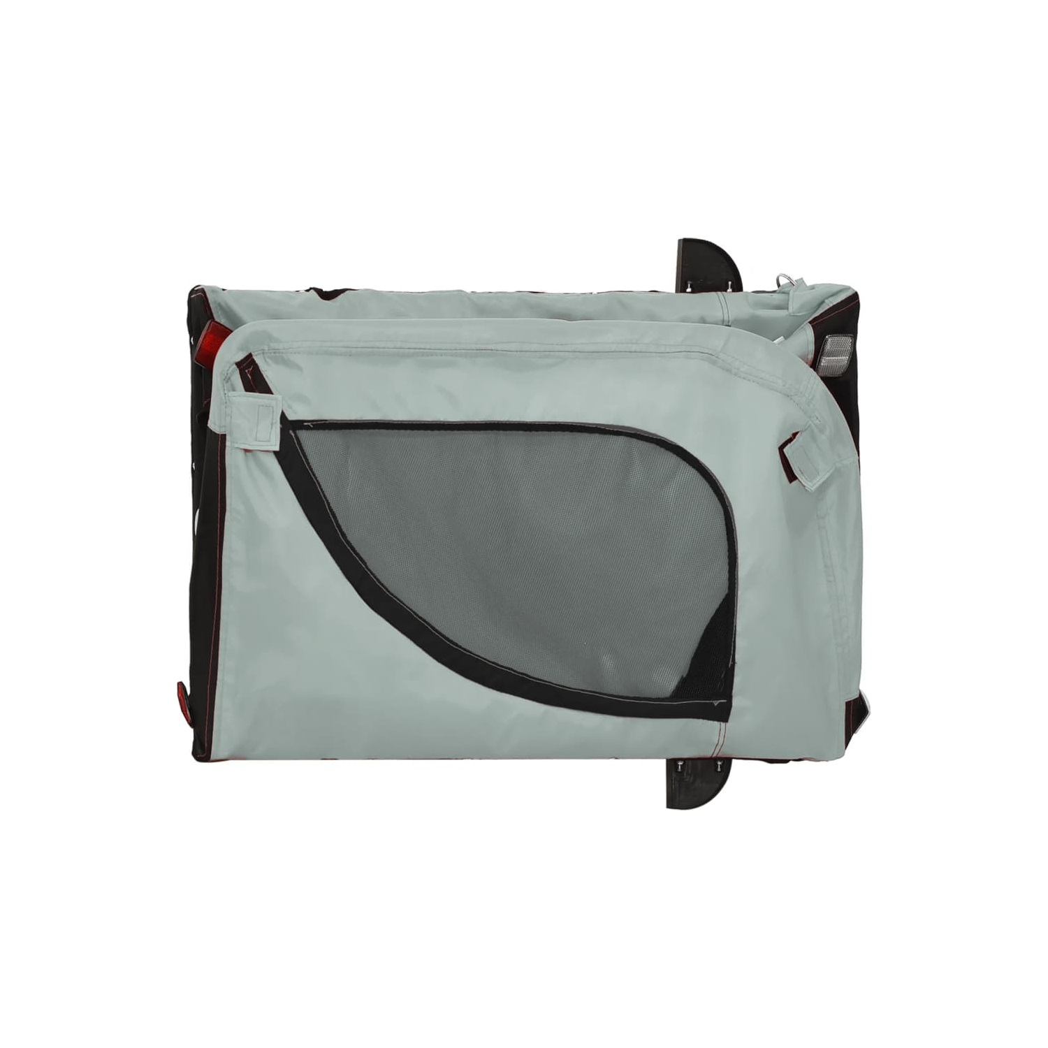 vidaXL Pet Bike Trailer Grey and Black Oxford Fabric and Iron