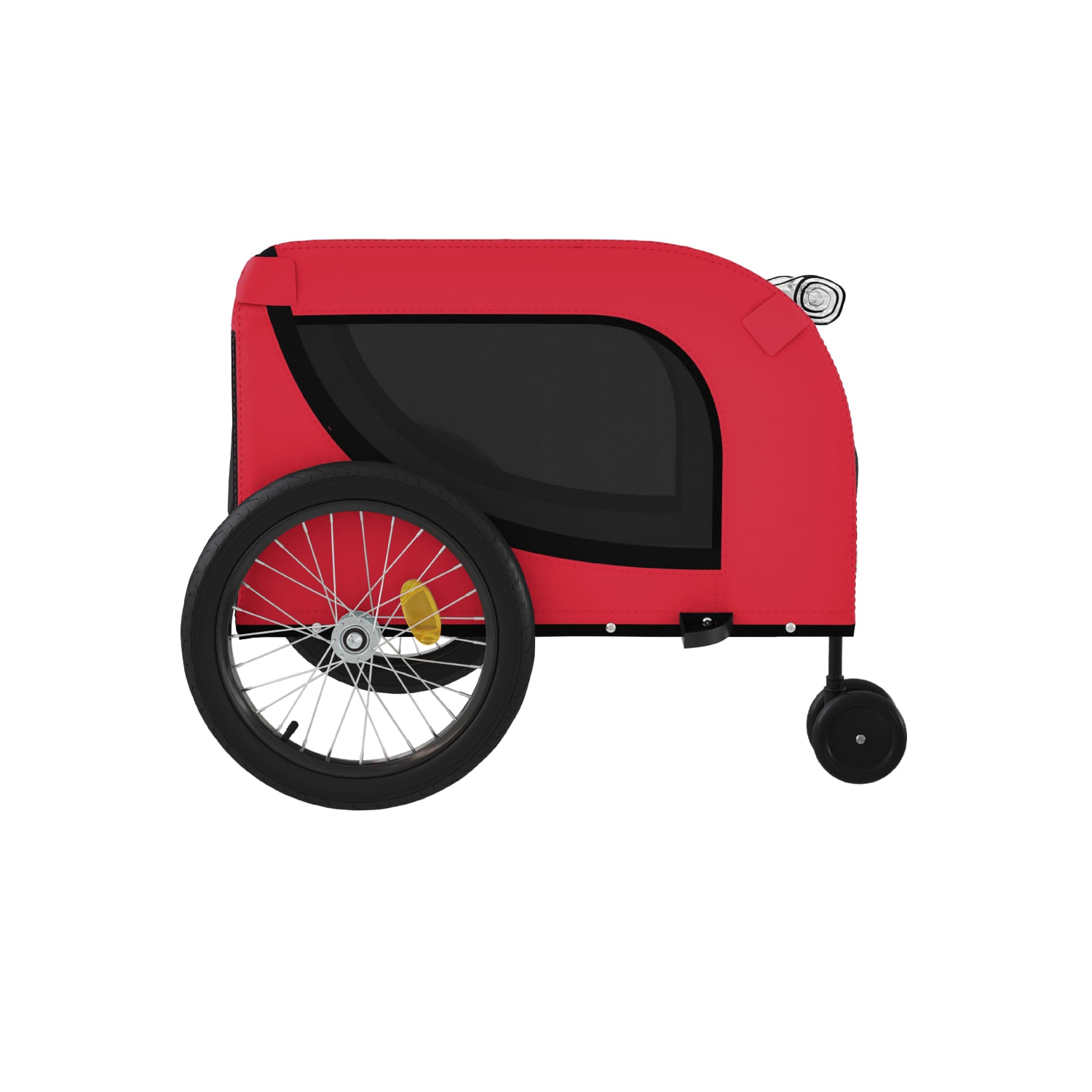 vidaXL Pet Bike Trailer Red and Black Oxford Fabric and Iron
