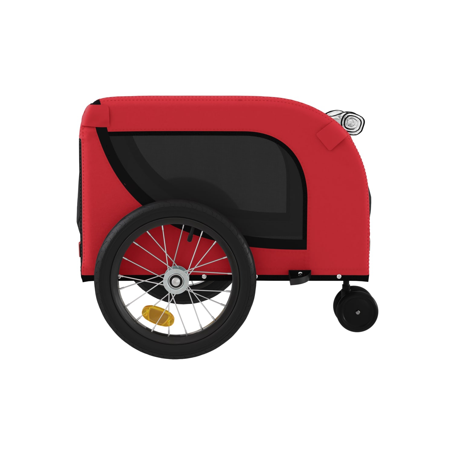 vidaXL Pet Bike Trailer Red and Black Oxford Fabric and Iron