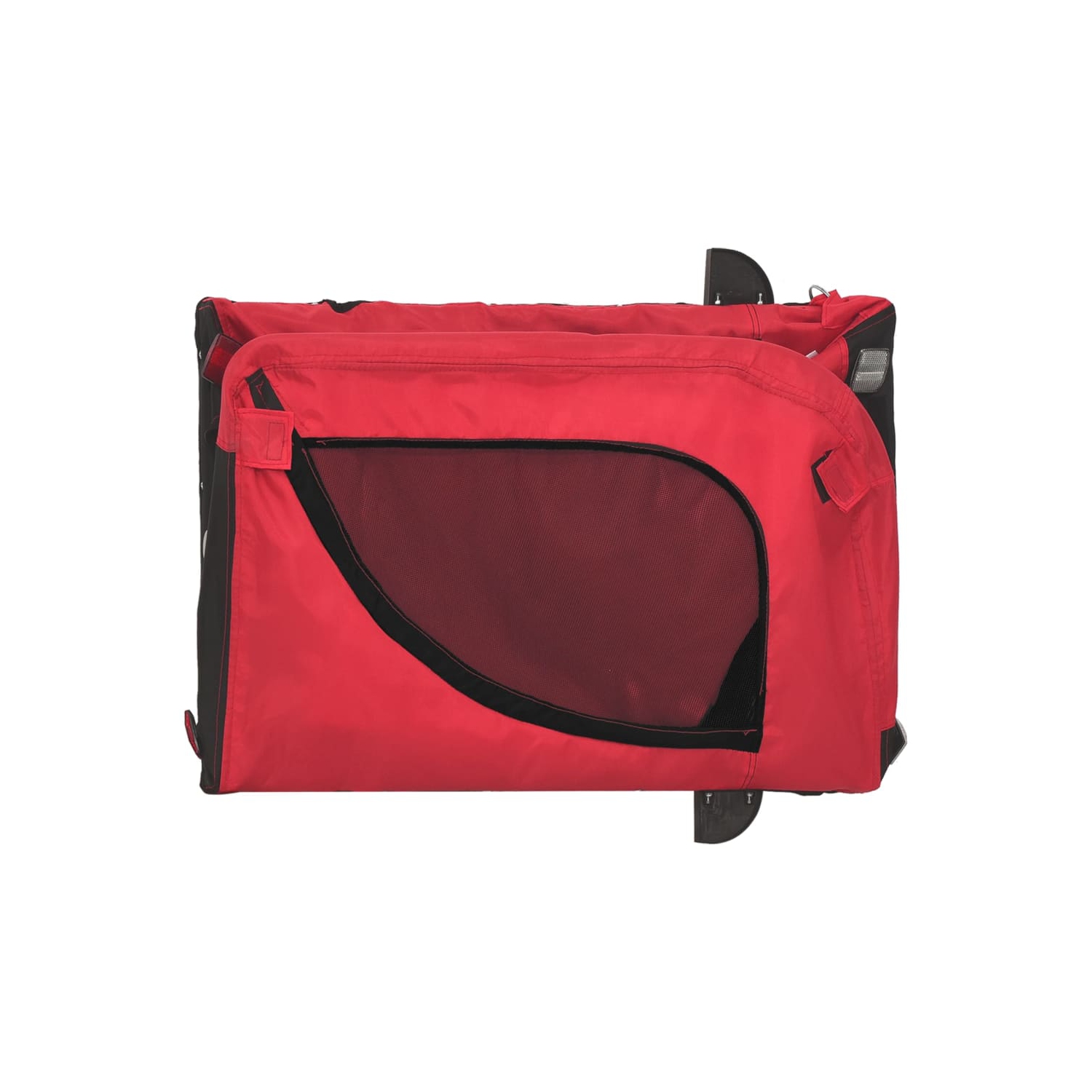 vidaXL Pet Bike Trailer Red and Black Oxford Fabric and Iron
