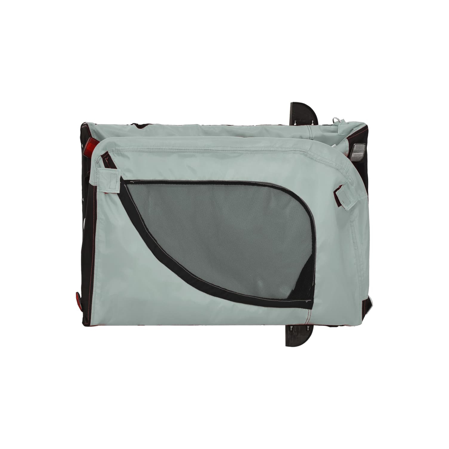 Remorque de vélo pour animaux de compagnie en tissu et fer gris et noir Oxford