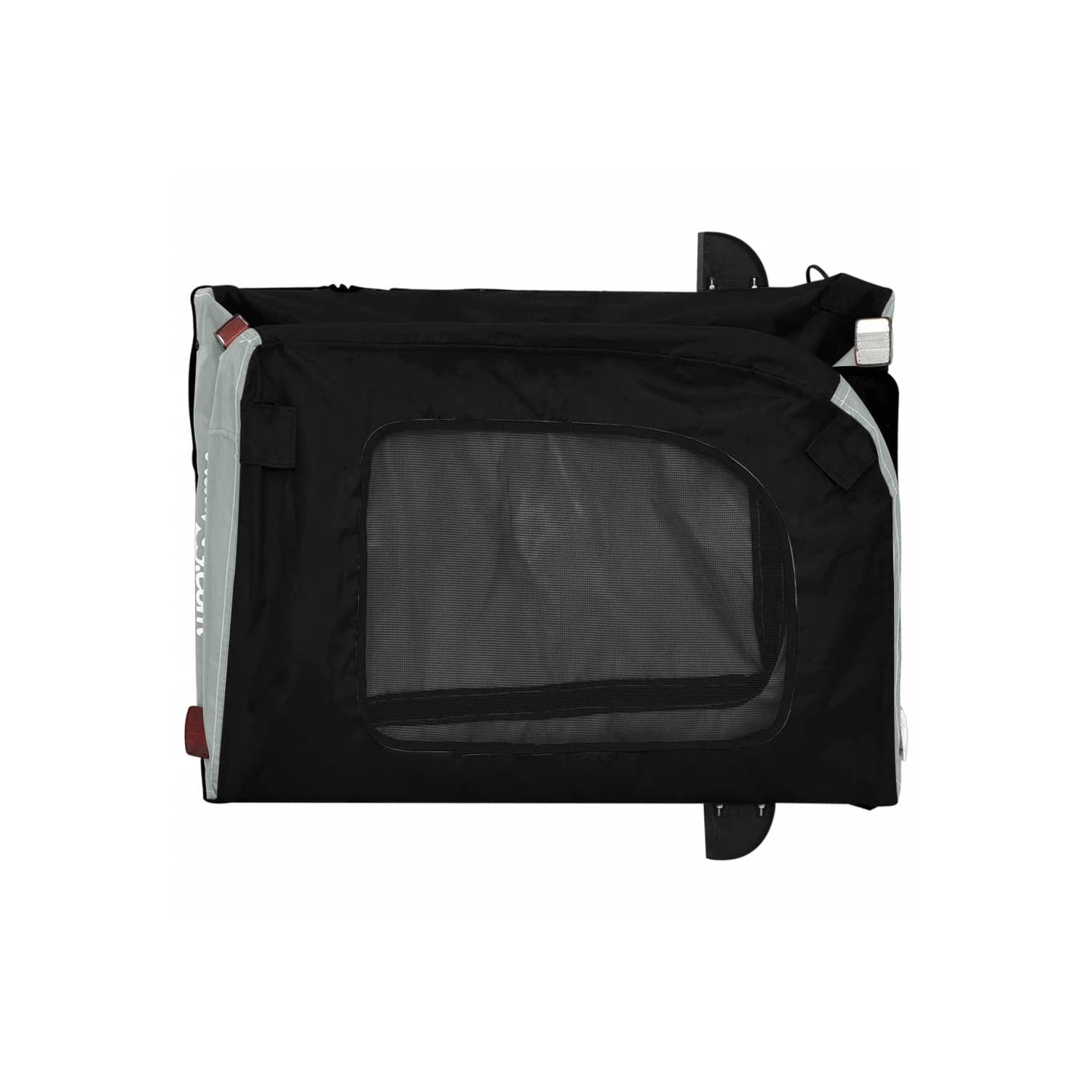 Remorque de vélo pour animal de compagnie en tissu et fer noir et gris Oxford