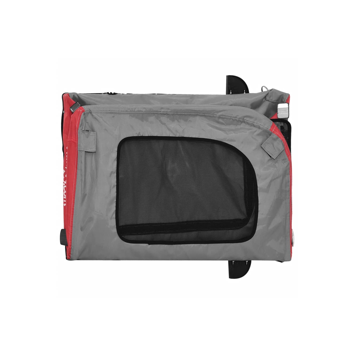 Remorque de vélo pour animaux de compagnie en tissu et fer rouge et gris Oxford