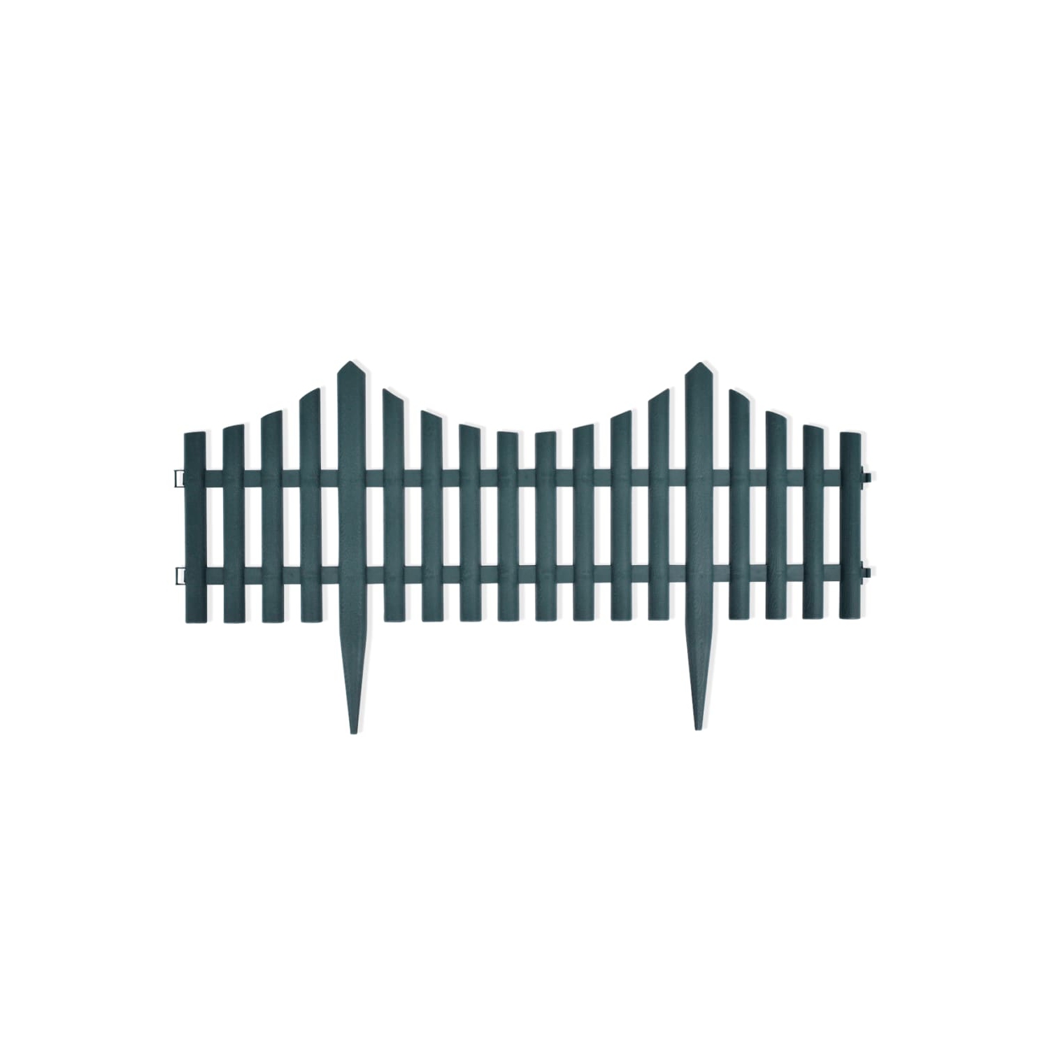 vidaXL 17 pcs Lawn Dividers 32.8 ft Green