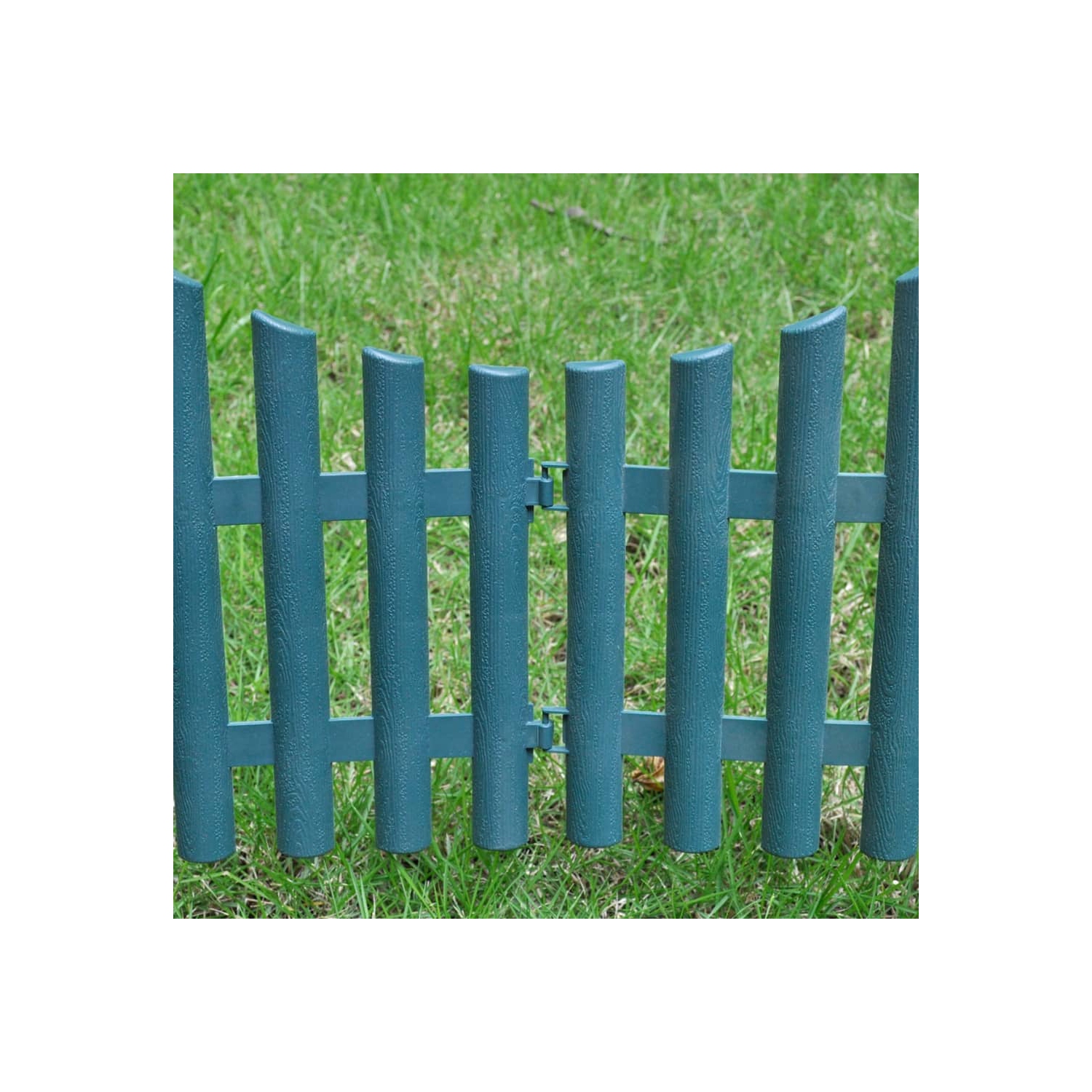 vidaXL 17 pcs Lawn Dividers 32.8 ft Green