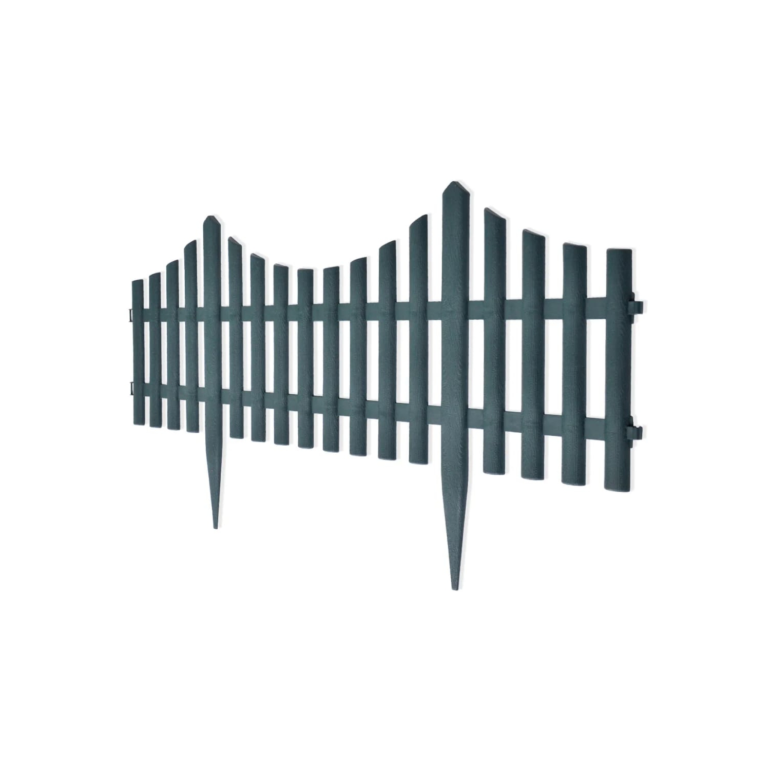 vidaXL 17 pcs Lawn Dividers 32.8 ft Green