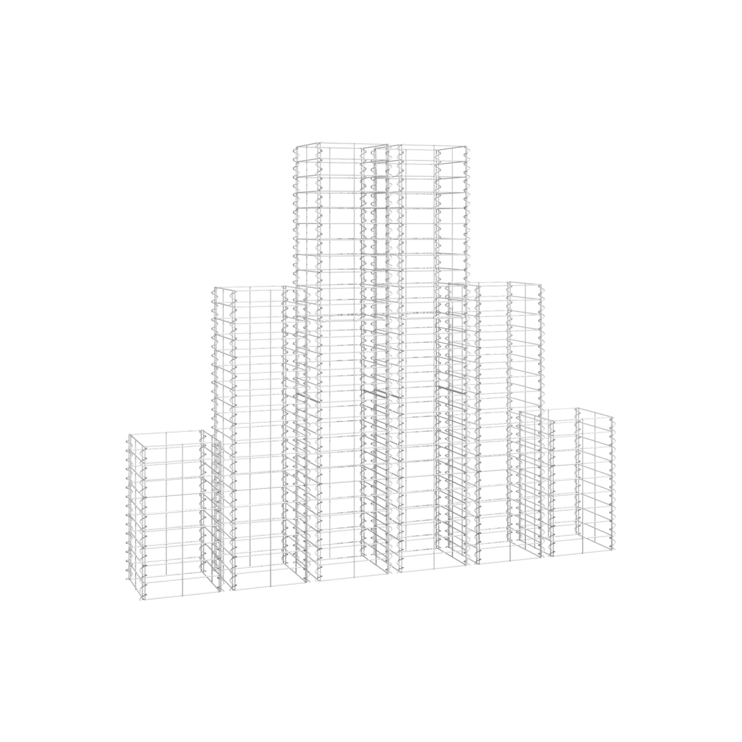 vidaXL 6 Piece Gabion Set Galvanised Wire