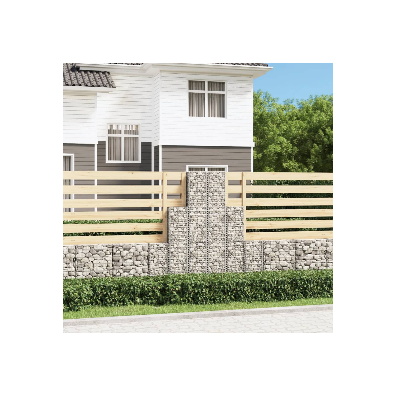 vidaXL 6 Piece Gabion Set Galvanised Wire