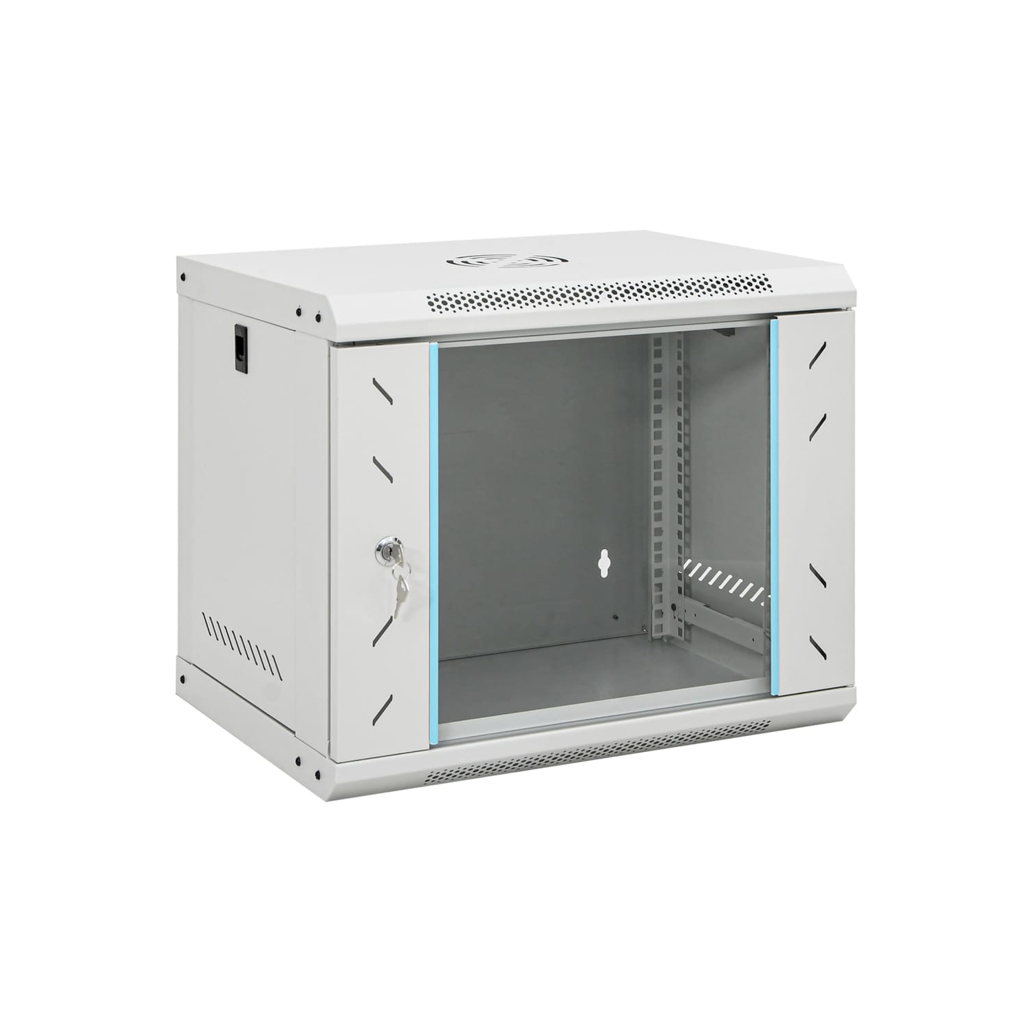 vidaXL 9U Wall Mounted Network Cabinet 19" IP20 53x40x45 cm