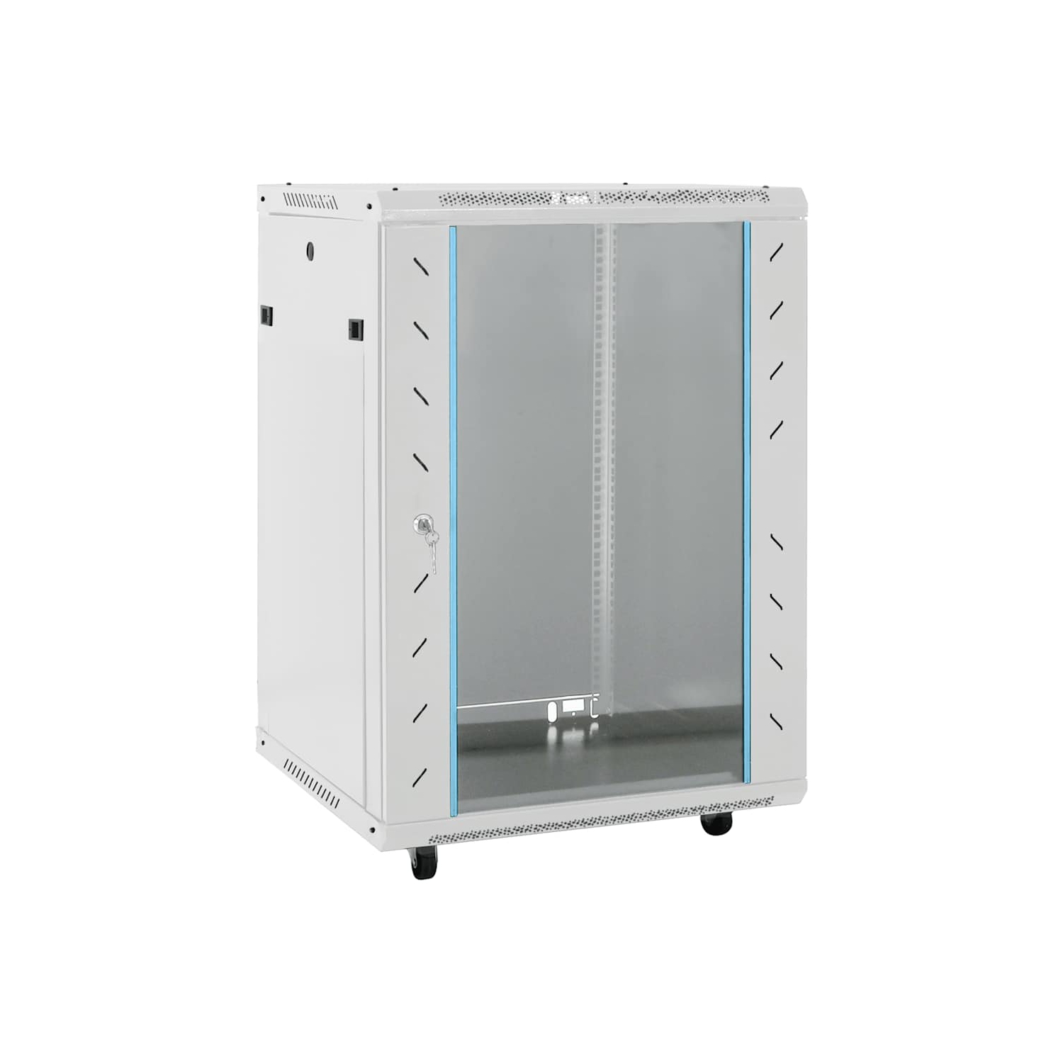 Armoire réseau vidaXL 15U avec pieds pivotants IP20 60 x 45 x 86&nbsp;cm de 19&nbsp;po