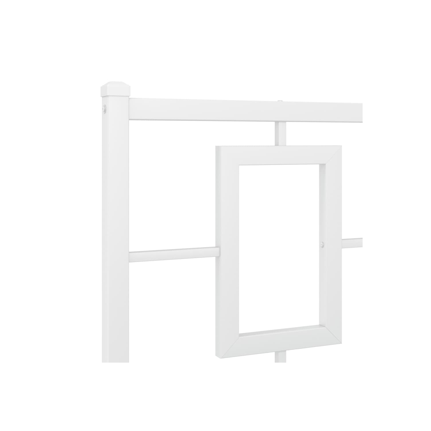 vidaXL Metal Bed Frame without Mattress with Headboard White 193x203cm