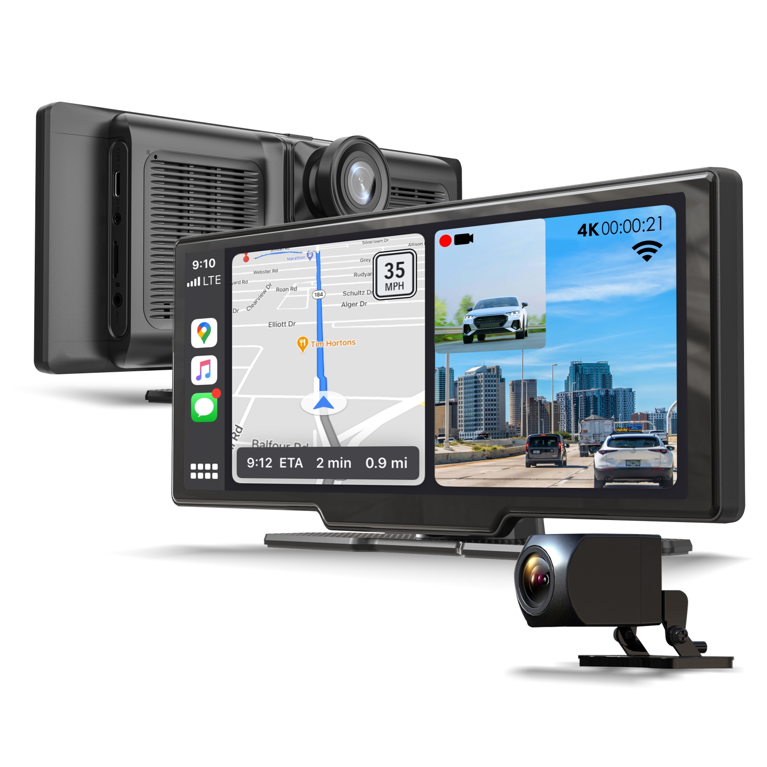 Rexing CPDuo Pro Multimedia Receiver W/ Built-In Dual Dash Cam System