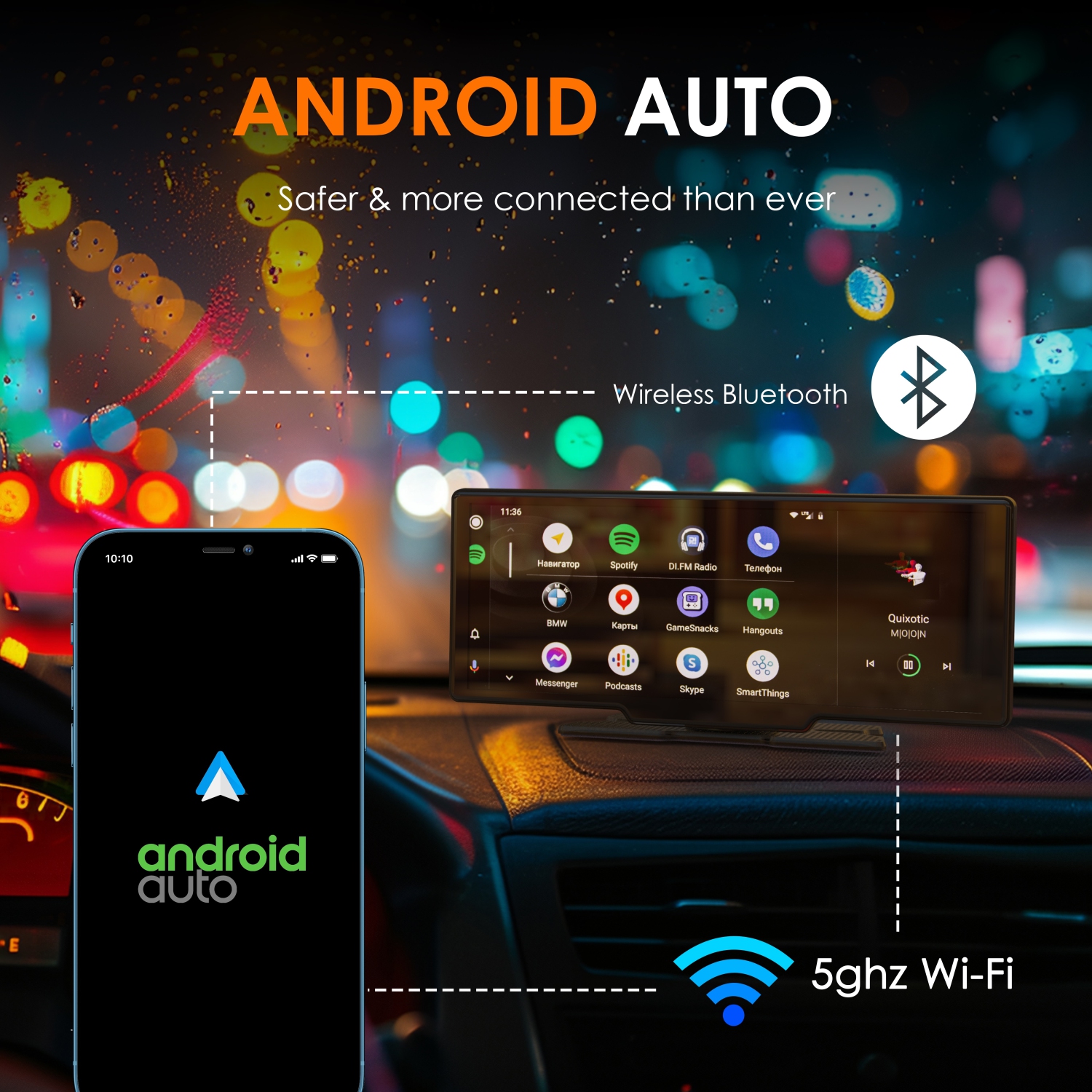 Rexing CPDuo Pro Multimedia Receiver W/ Built-In Dual Dash Cam System