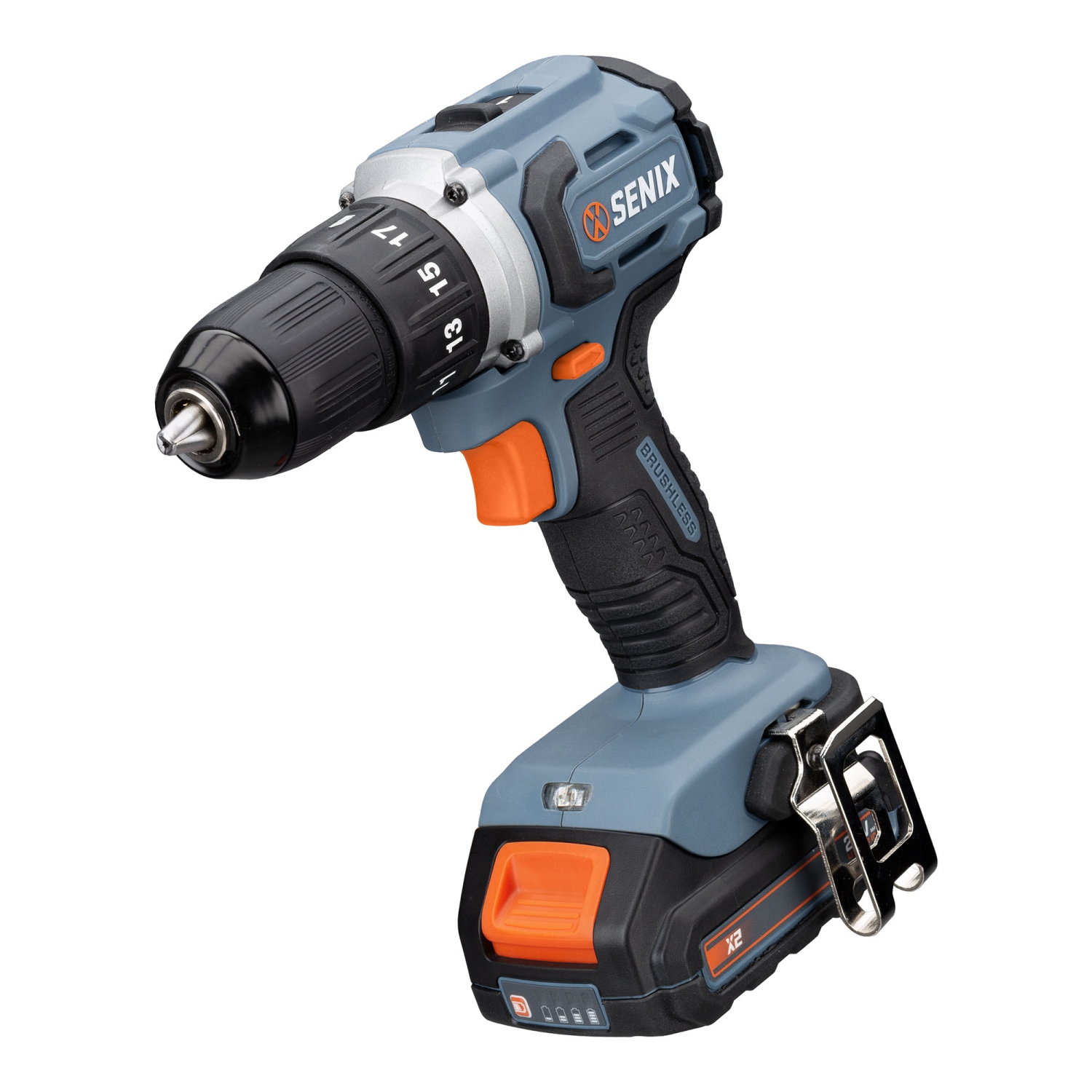 SENIX X2 20V Max* Cordless Power Tool Set — 1/2-Inch Drill/Driver & 1/4-Inch Impact Driver, Includes 2.0 Ah Batteries & Charger (S2K2B2-01)
