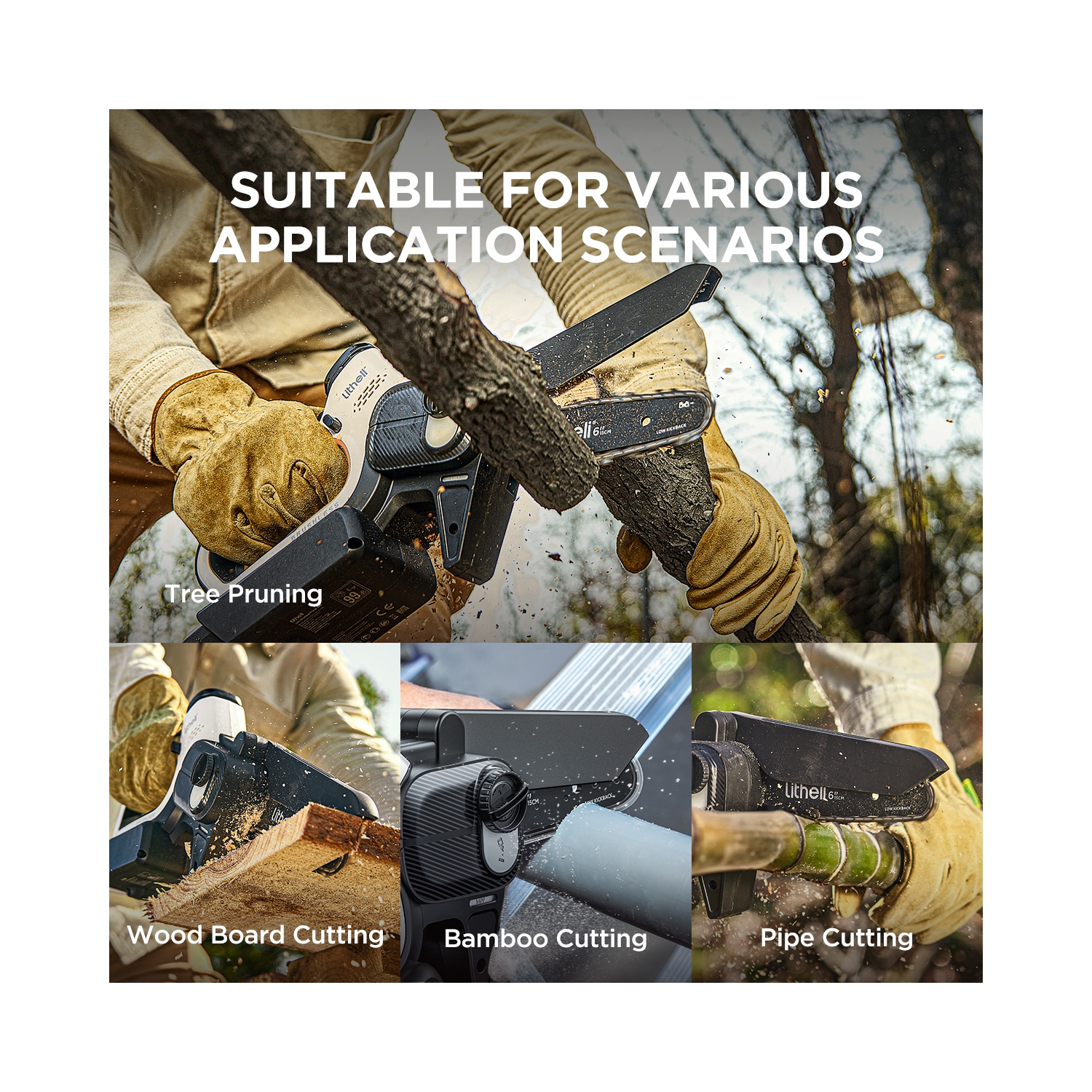 Litheli U20 Brushless Mini Chainsaw with DynaDrive Motor