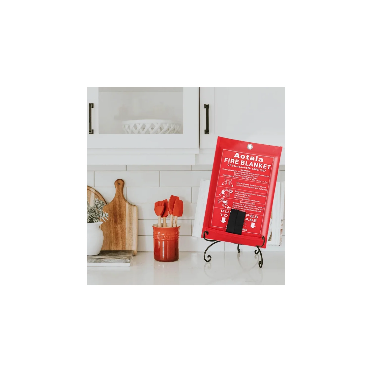 Emergency Fire Blankets for Home & Kitchen | Fireproof Blanket for Camping, BBQ, Fireplace, Office | 2-Pack