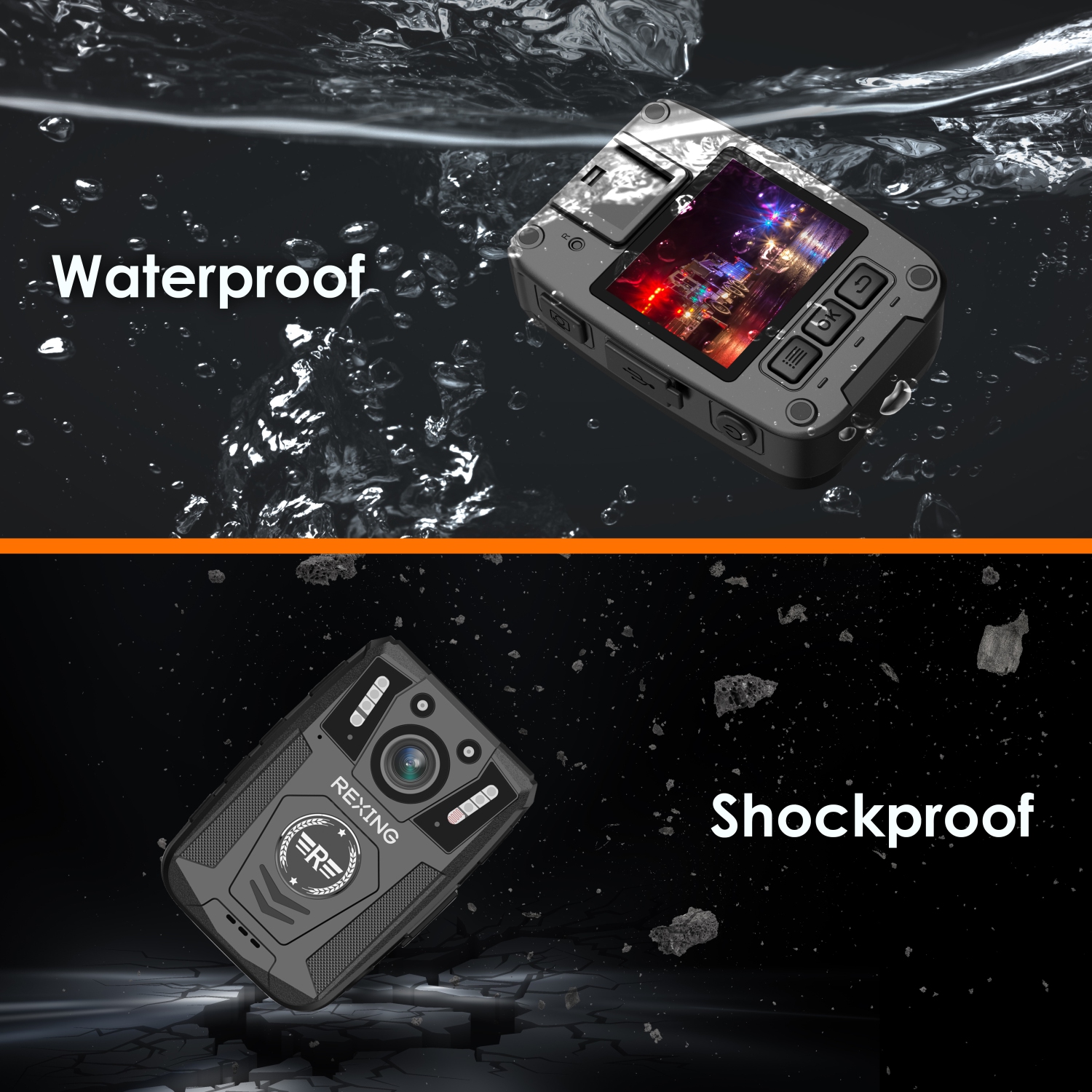 Rexing P2 1080p FHD Body Camera with Type-C Port - Black