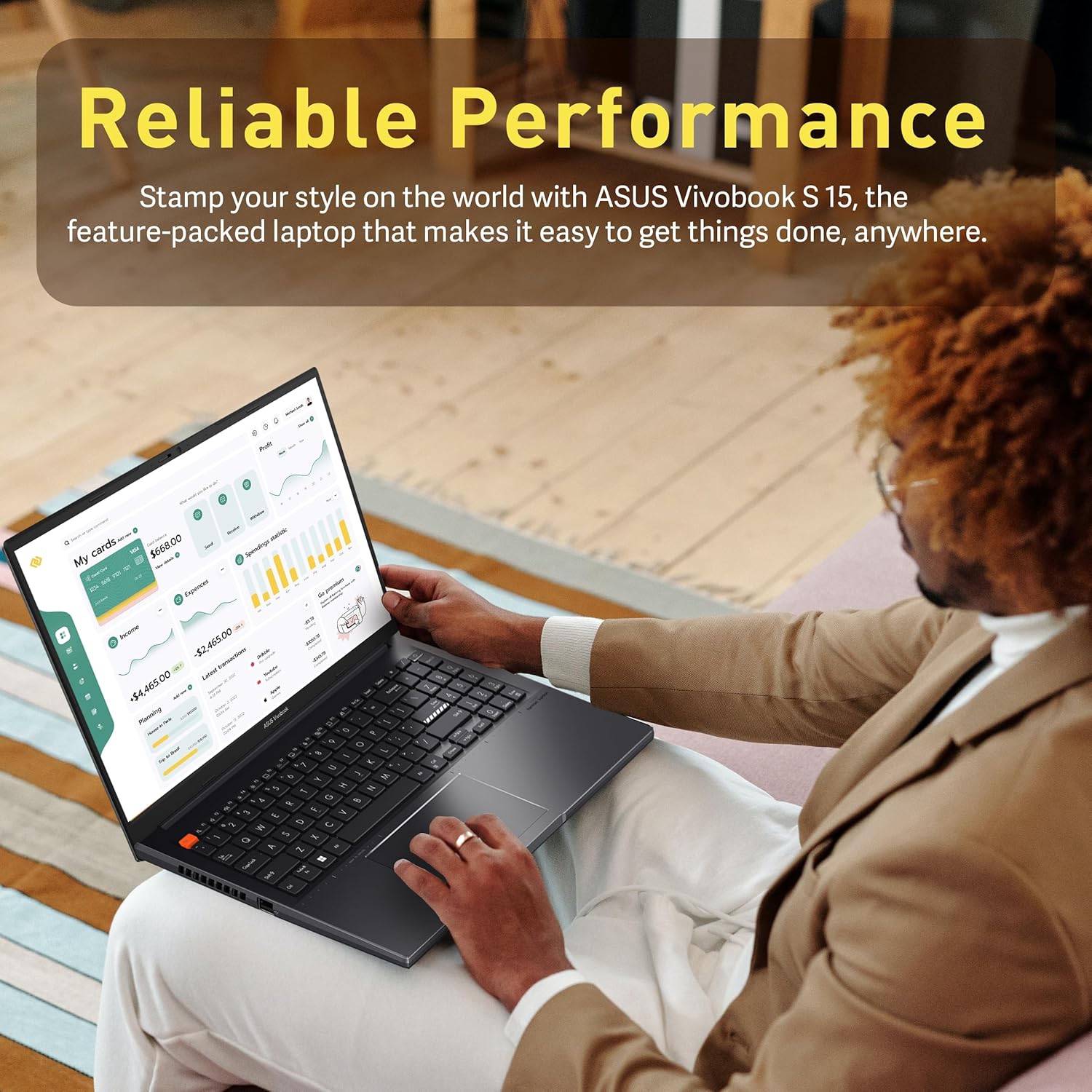 ASUS VivoBook S 15 Slim 15.6" FHD Laptop, AMD Ryzen 5 5600H, 1.16TB Storage(1TB SSD +160GB Docking Station Set), 8GB RAM, AMD Radeon Graphics,