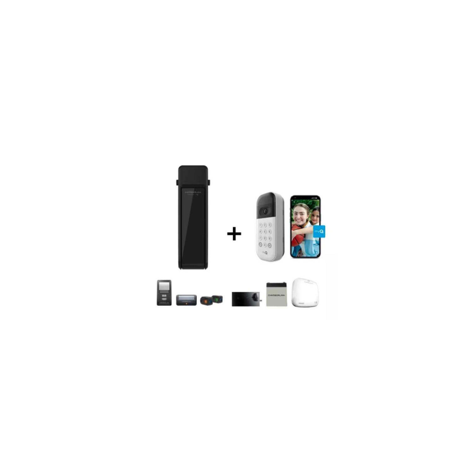 Ouvre-porte de garage à fixation murale avec batterie de secours et pavé vidéo de Chamberlain