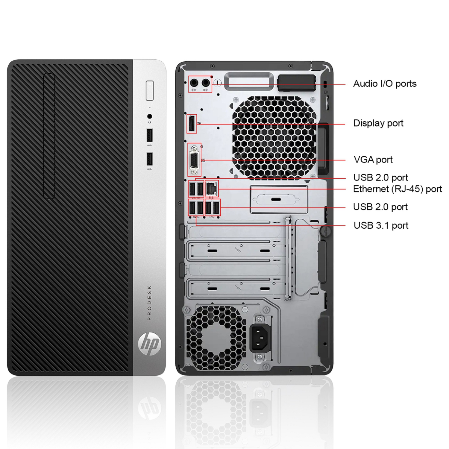 Refurbished - HP ProDesk 400 G4 Micro tower Business Desktop PC | Intel i5 Quad-Core 7th Gen CPU | 16GB DDR4 RAM | New 256GB SSD | Windows 10 Pro |