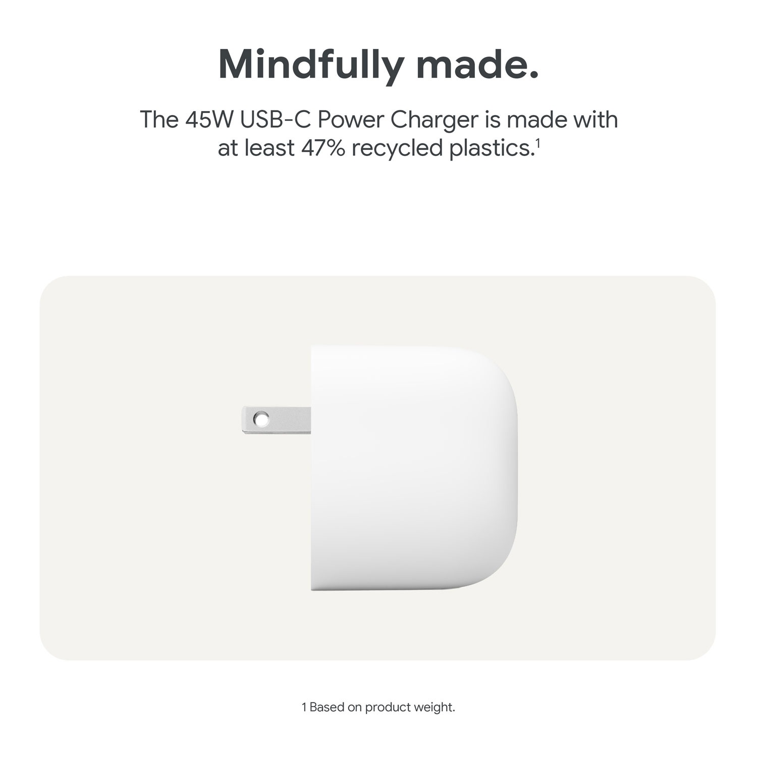 Chargeur mural USB-C à recharge rapide 45 W de Google