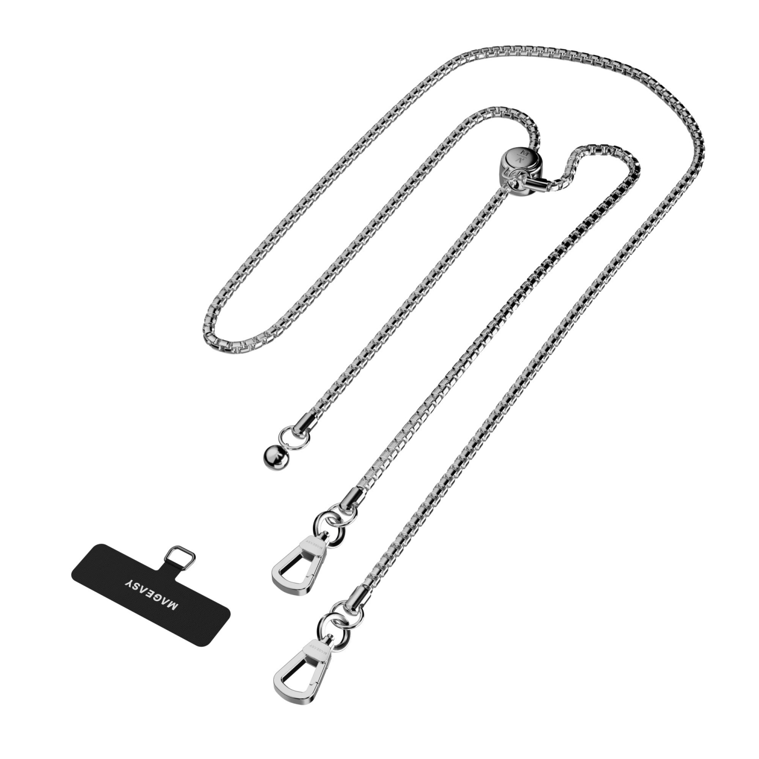 Étui rigide ajusté en plastique nan Metal Chain de MAGEASY – Argenté