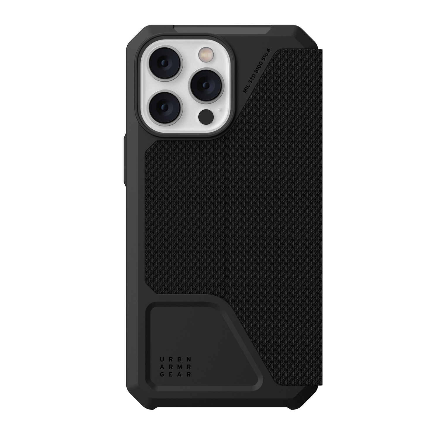 Étui Metropolis iPhone d'UAG : Étui folio ajusté en plastique pour 15 plus, 14 plus – Noir