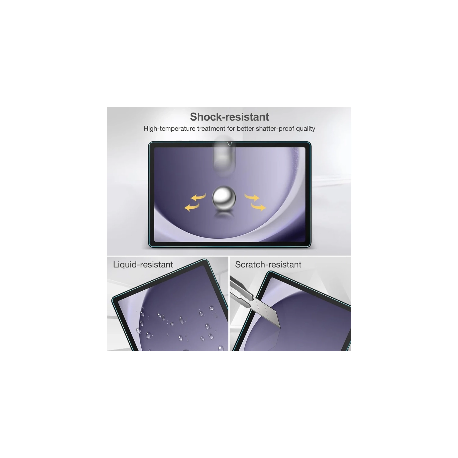 Paquet de 1 protecteurs d'écran en verre trempé pour Galaxy Tab A9 plus de 11 po de 2023 - protecteur d'écran pour tablette Galaxy Tab A9+ de 11 po