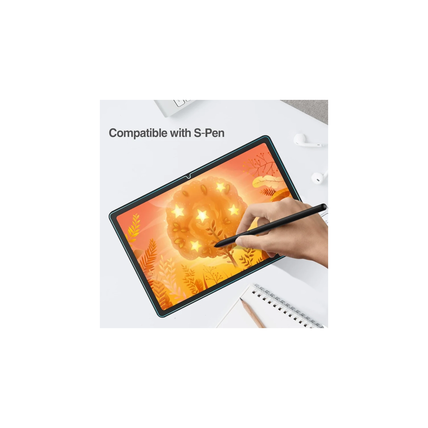 Paquet de 1 protecteurs d'écran en verre trempé pour Galaxy Tab A9 plus de 11 po de 2023 - protecteur d'écran pour tablette Galaxy Tab A9+ de 11 po