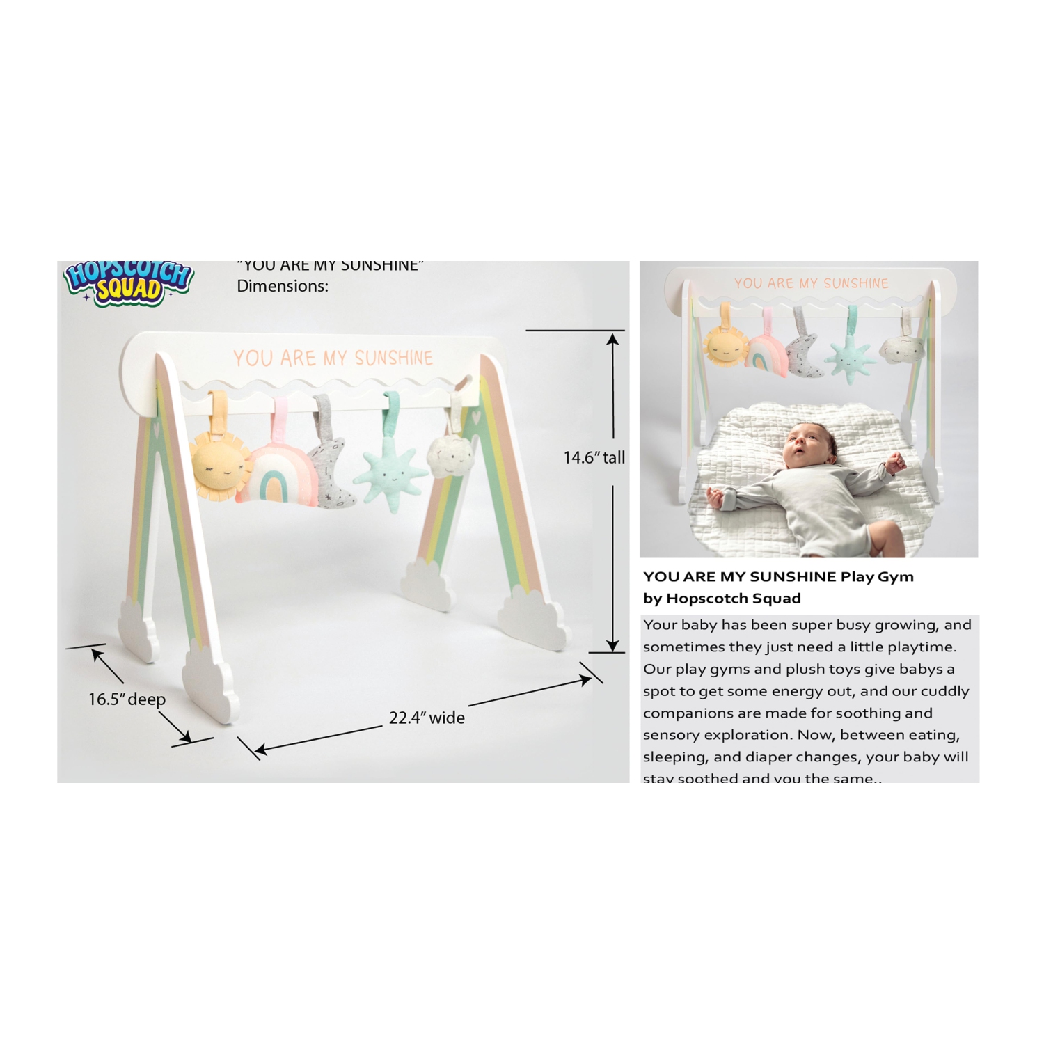 YOU ARE MY SUNSHINE Baby Play Gym by Hopscotch Squad