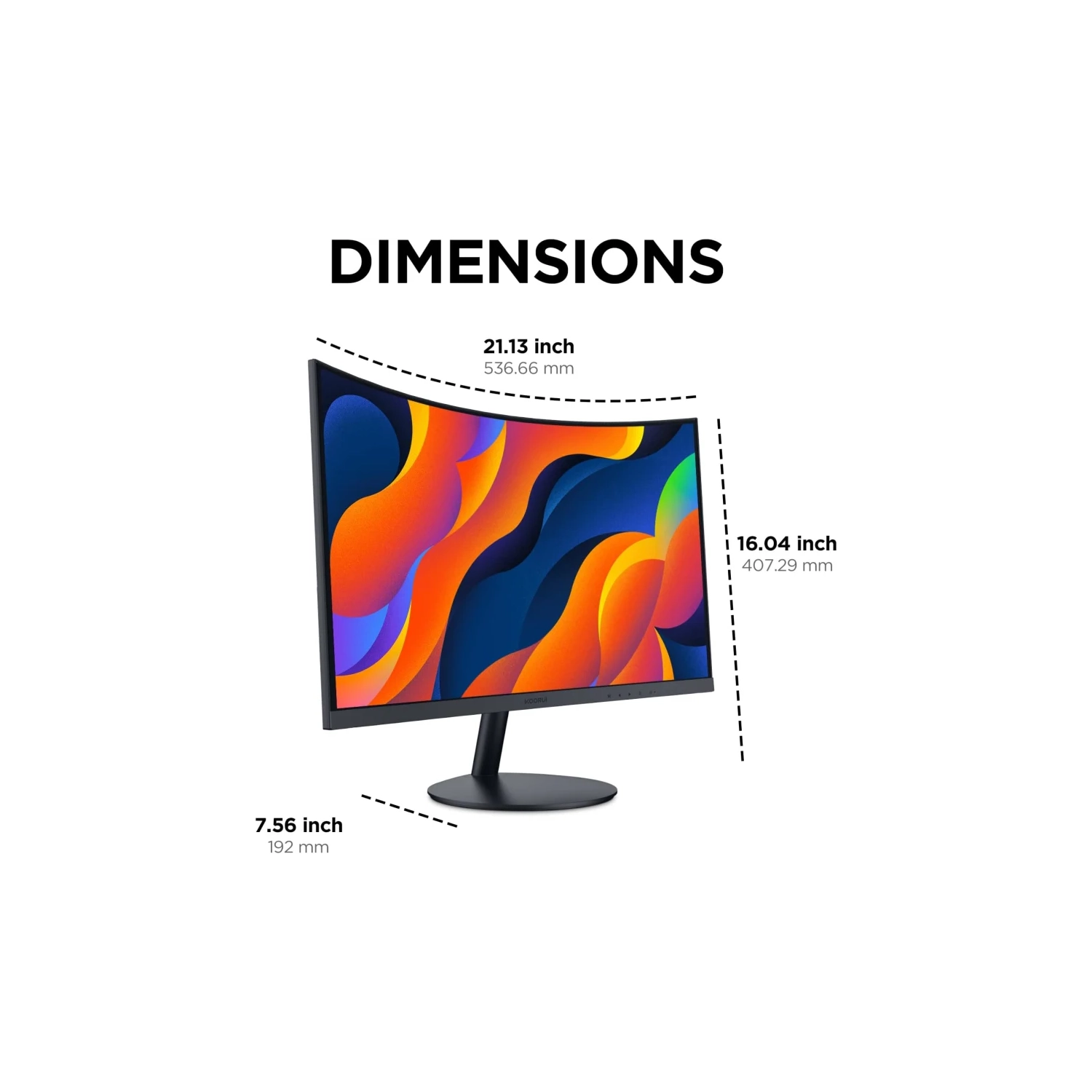 24-Inch Curved Gaming Monitor - Full HD 1080P 60Hz, 1800R LCD, HDMI VGA, Eye Care, Tilt Adjustment, Black