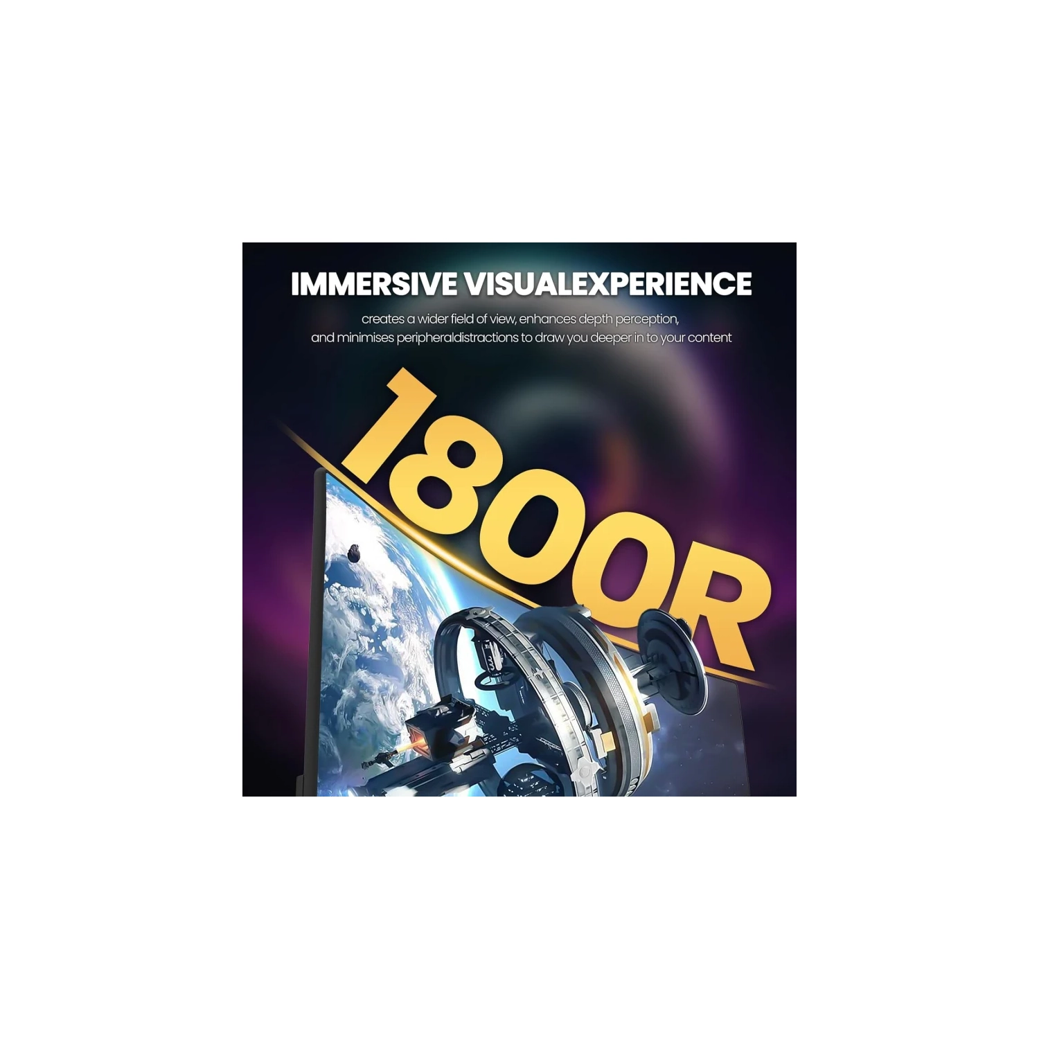 Moniteur de jeu incurvé 240&nbsp;Hz de 27 po, gris à gris 1&nbsp;ms, HD intégrale 1080P, sRVB 99 %, panneau va 1800R Freesync, ports HDMI/DP,