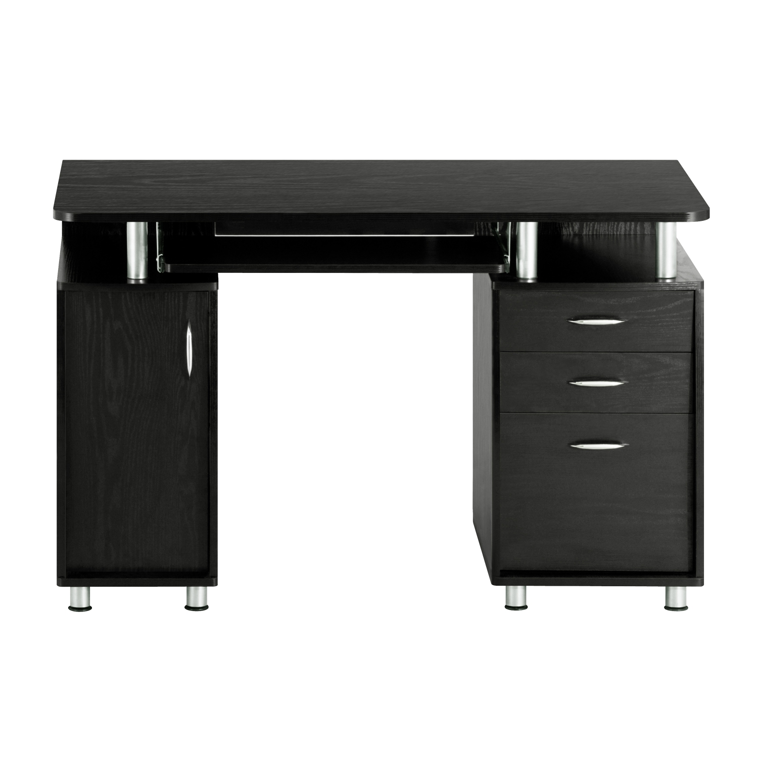 Techni Mobili Complete Workstation Computer Desk with Storage- Espresso
