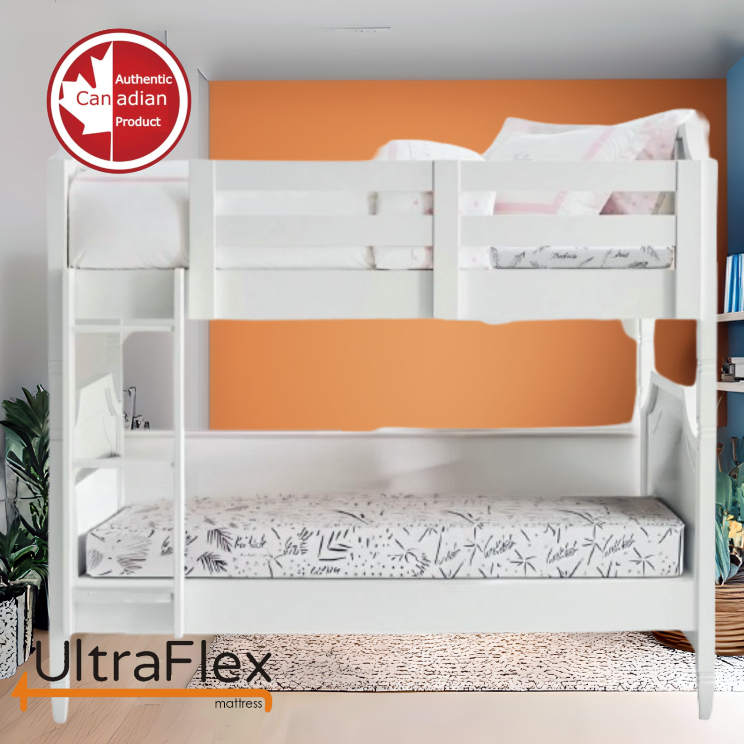 UltraFlex SleepTight- Reversible Gel-Infused Foam Mattress, Ideal for Bunk Beds, Trundle Beds, Caravans, RV, Bamboo Feel, CertiPUR-US® Certified,