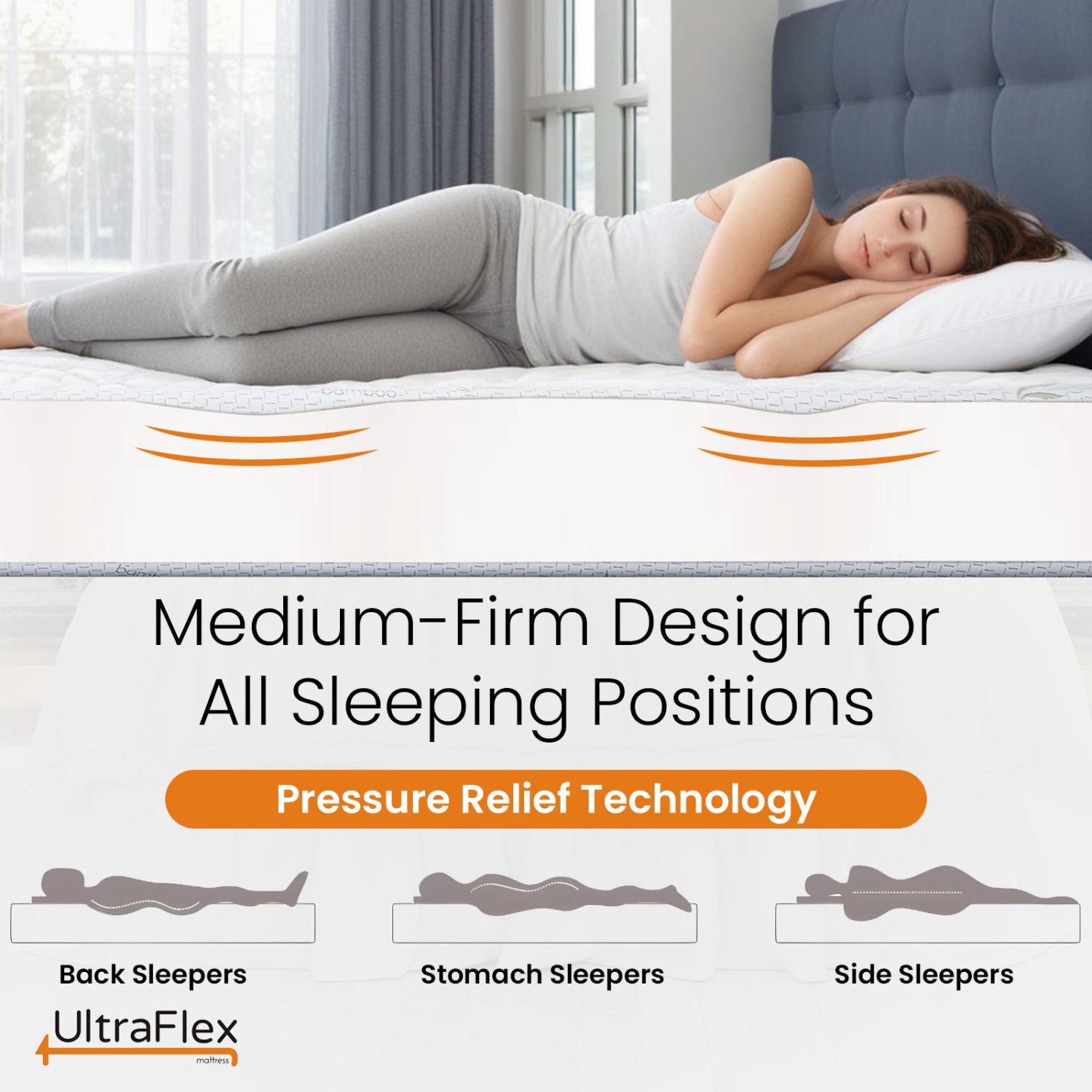 UltraFlex SleepTight- Reversible Gel-Infused Foam Mattress, Ideal for Bunk Beds, Trundle Beds, Caravans, RV, Bamboo Feel, CertiPUR-US® Certified,