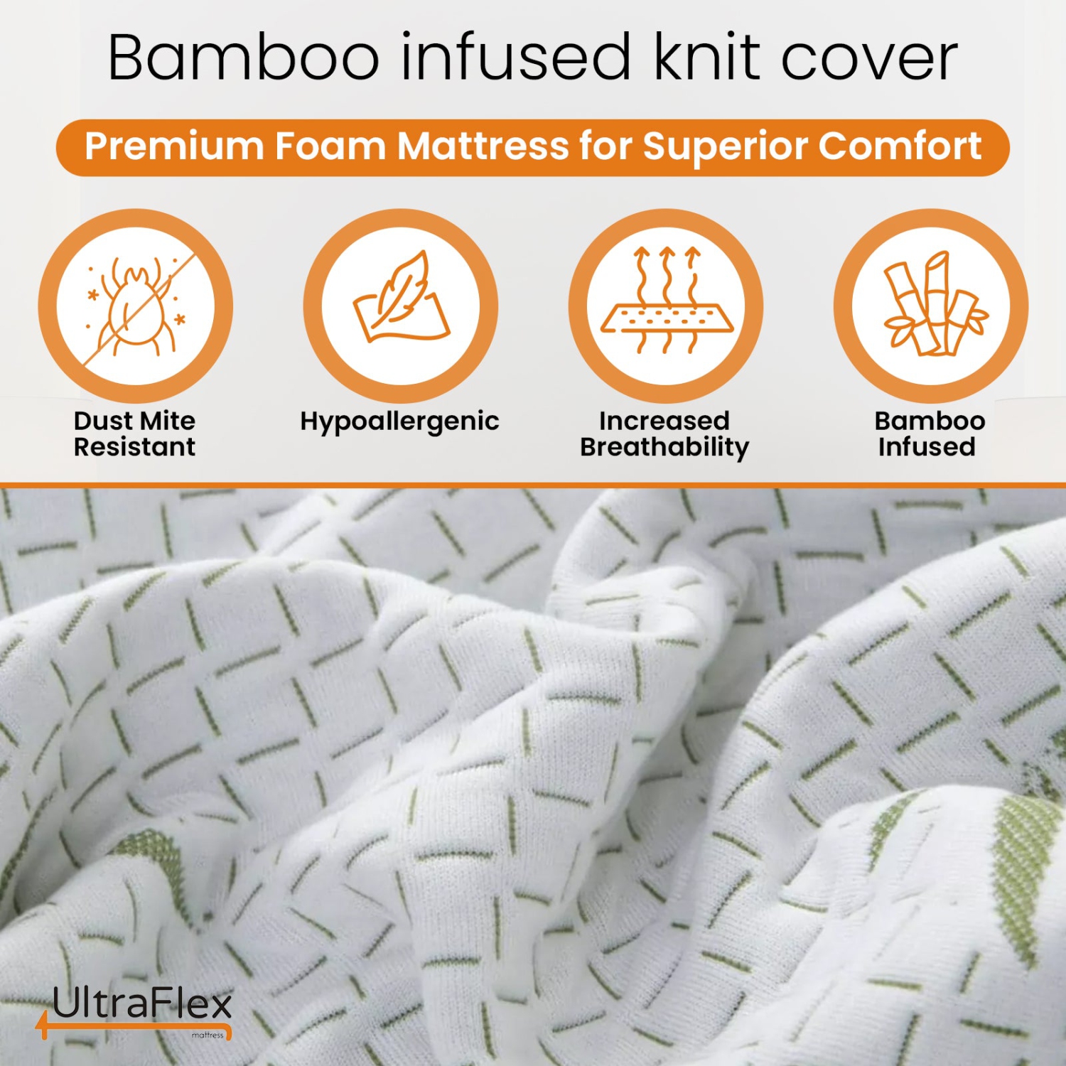 UltraFlex SleepTight- Reversible Gel-Infused Foam Mattress, Ideal for Bunk Beds, Trundle Beds, Caravans, RV, Bamboo Feel, CertiPUR-US® Certified,