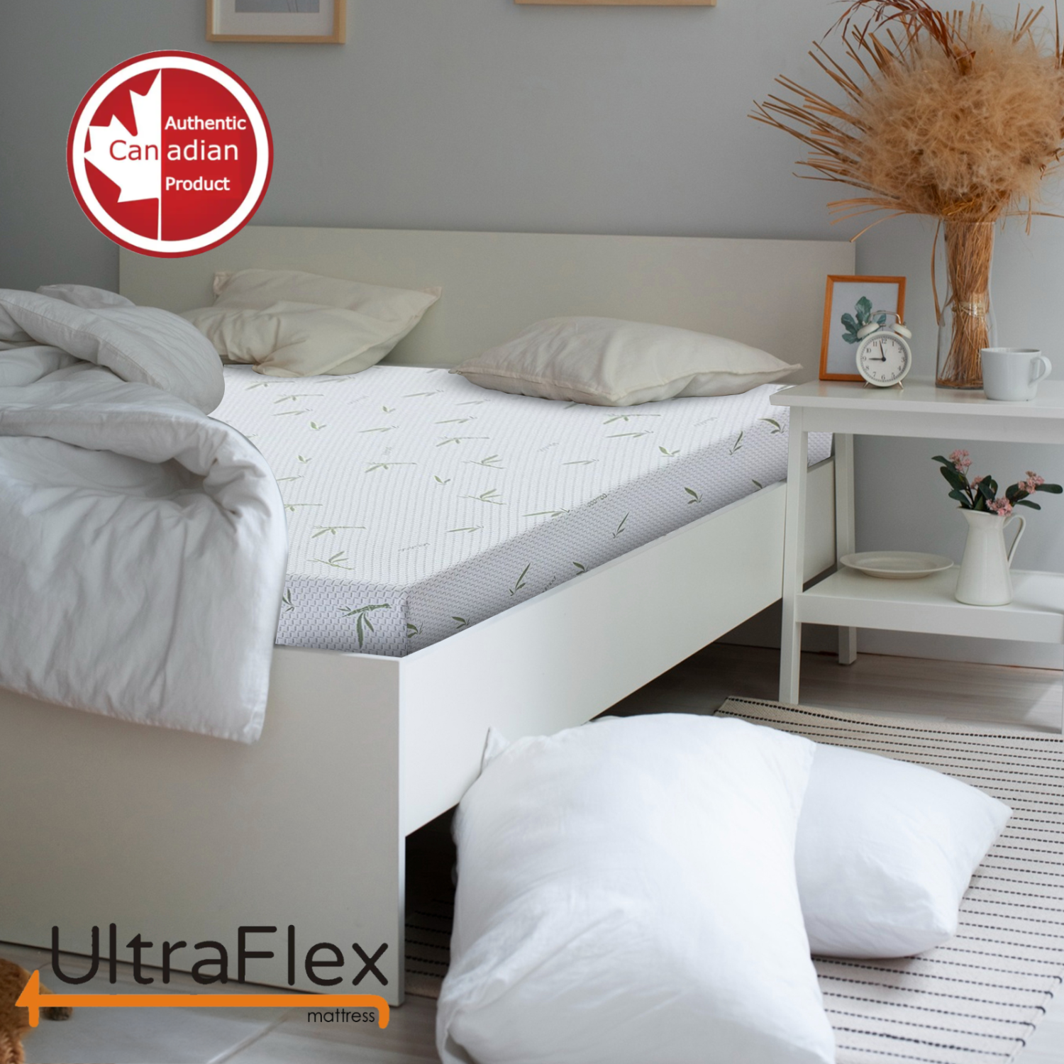 UltraFlex SleepTight- Reversible Gel-Infused Foam Mattress, Ideal for Bunk Beds, Trundle Beds, Caravans, RV, Bamboo Feel, CertiPUR-US® Certified,